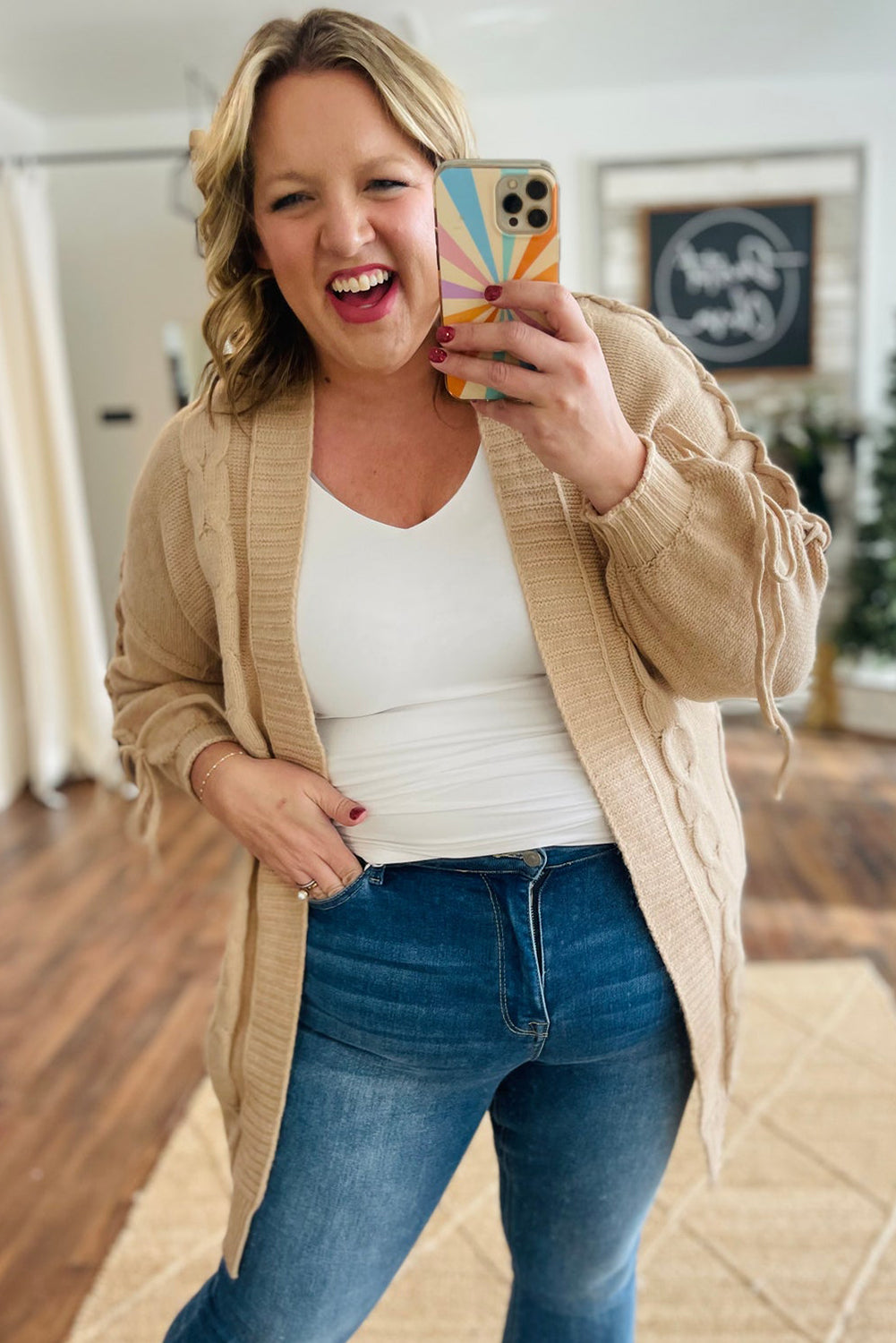Starlight Stitches Cable Knit Cardigan