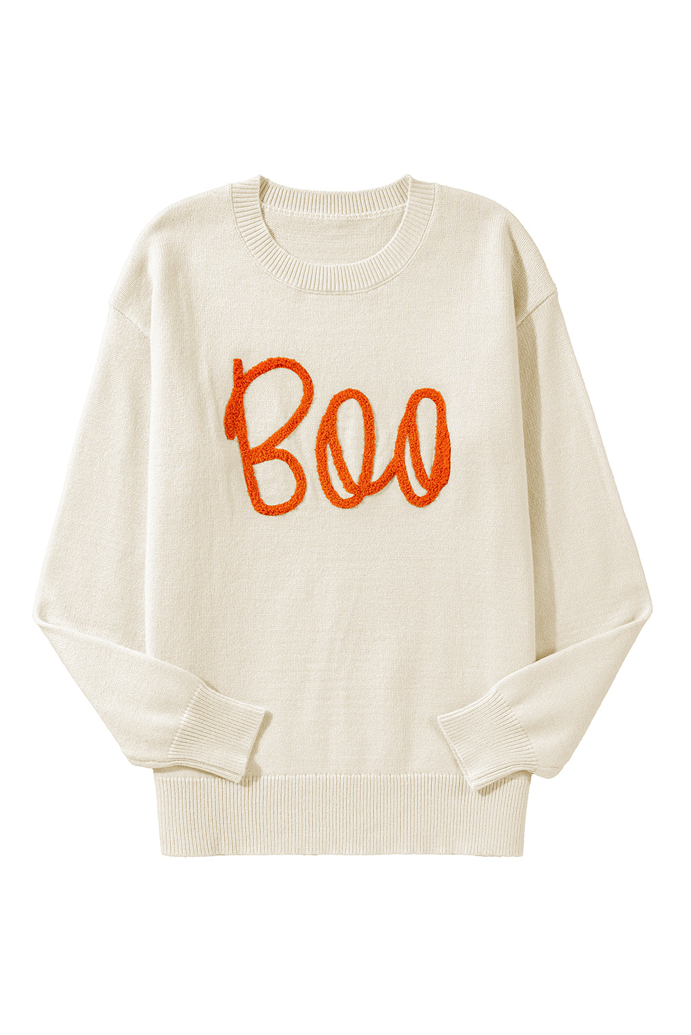 Spooky Boo Drop Shoulder Knit Sweater