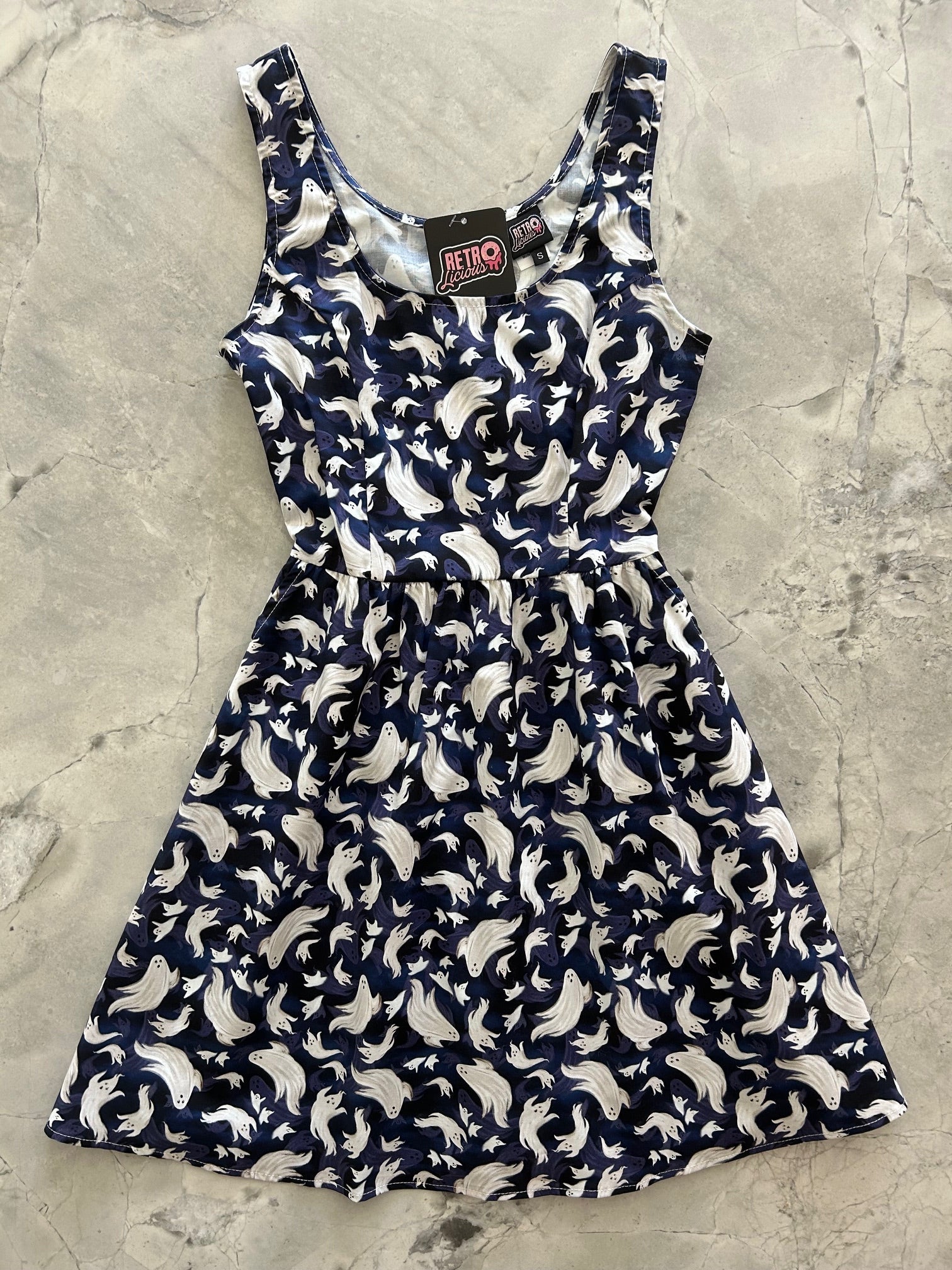 RETROLICIOUS: Flying Ghosts  Fit & Flare Mini Dress