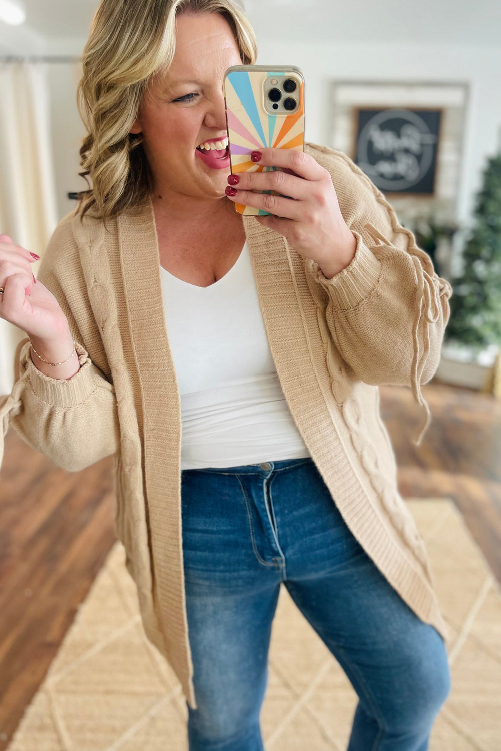 Starlight Stitches Cable Knit Cardigan