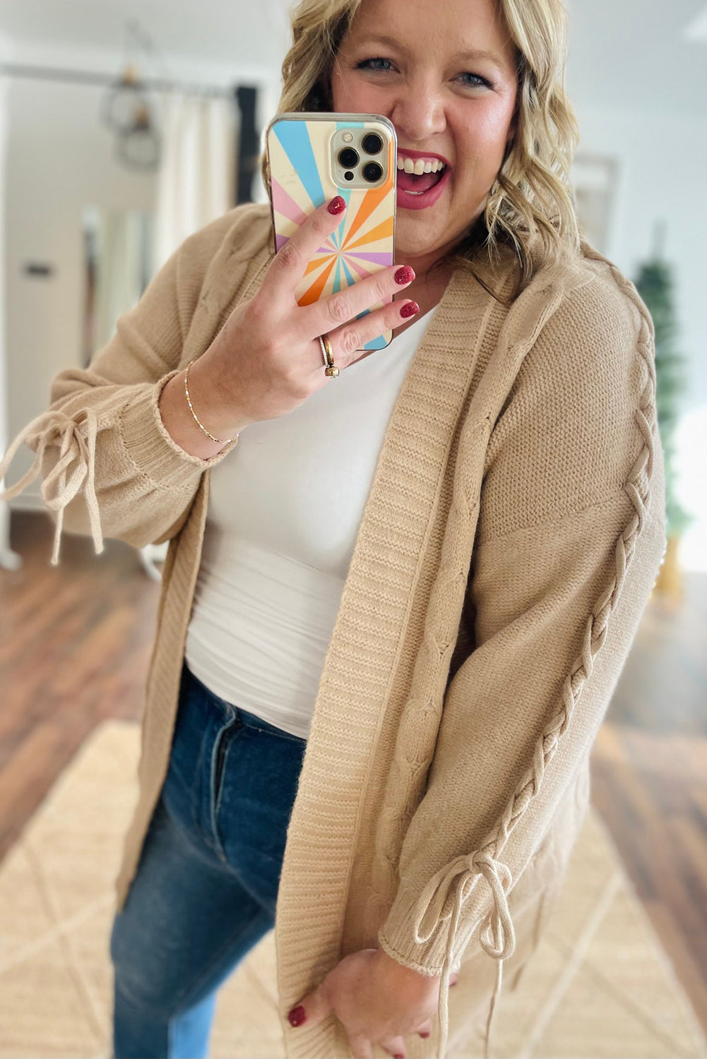 Starlight Stitches Cable Knit Cardigan