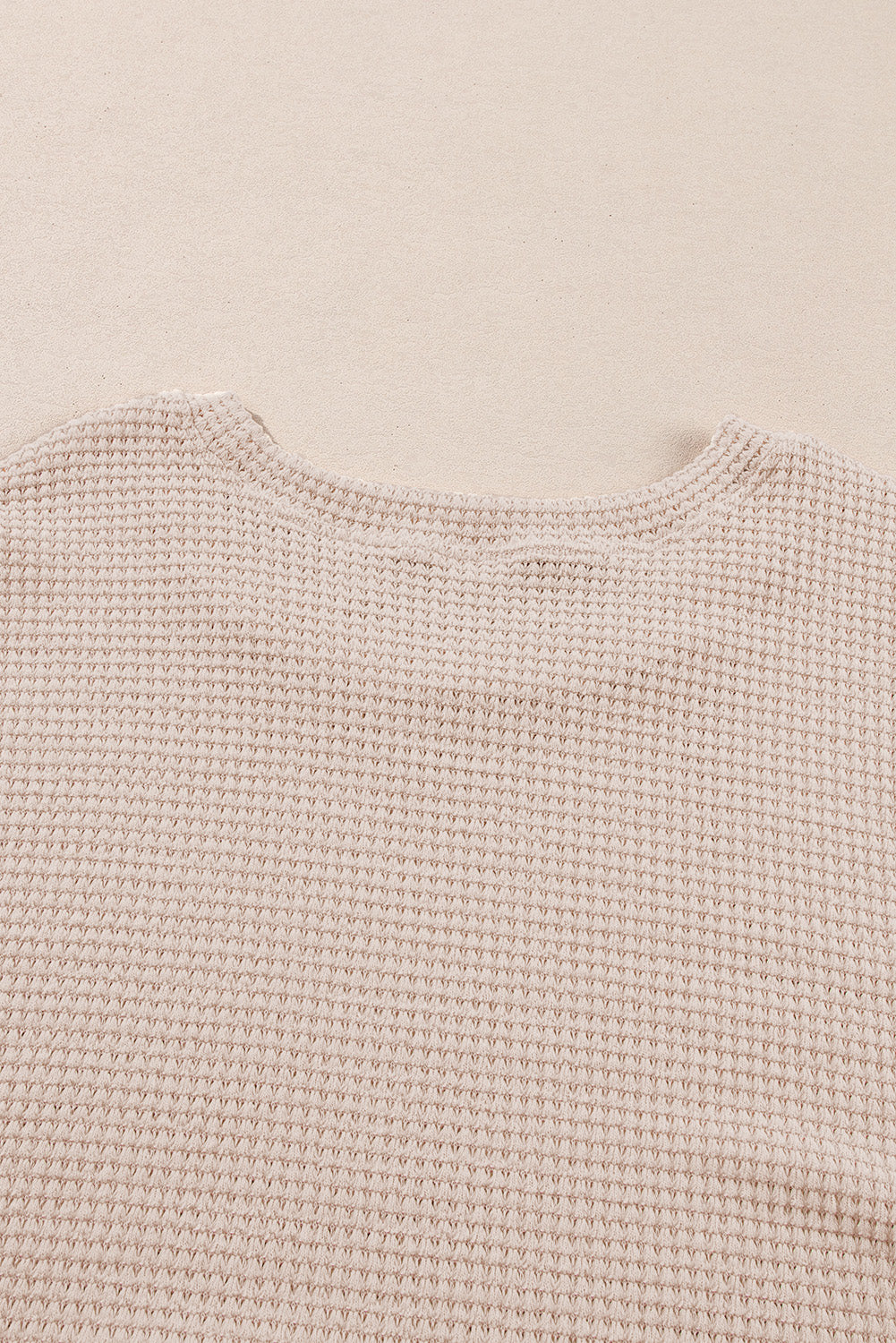 Starry Bloom Beige Faux Two Piece Knit Top