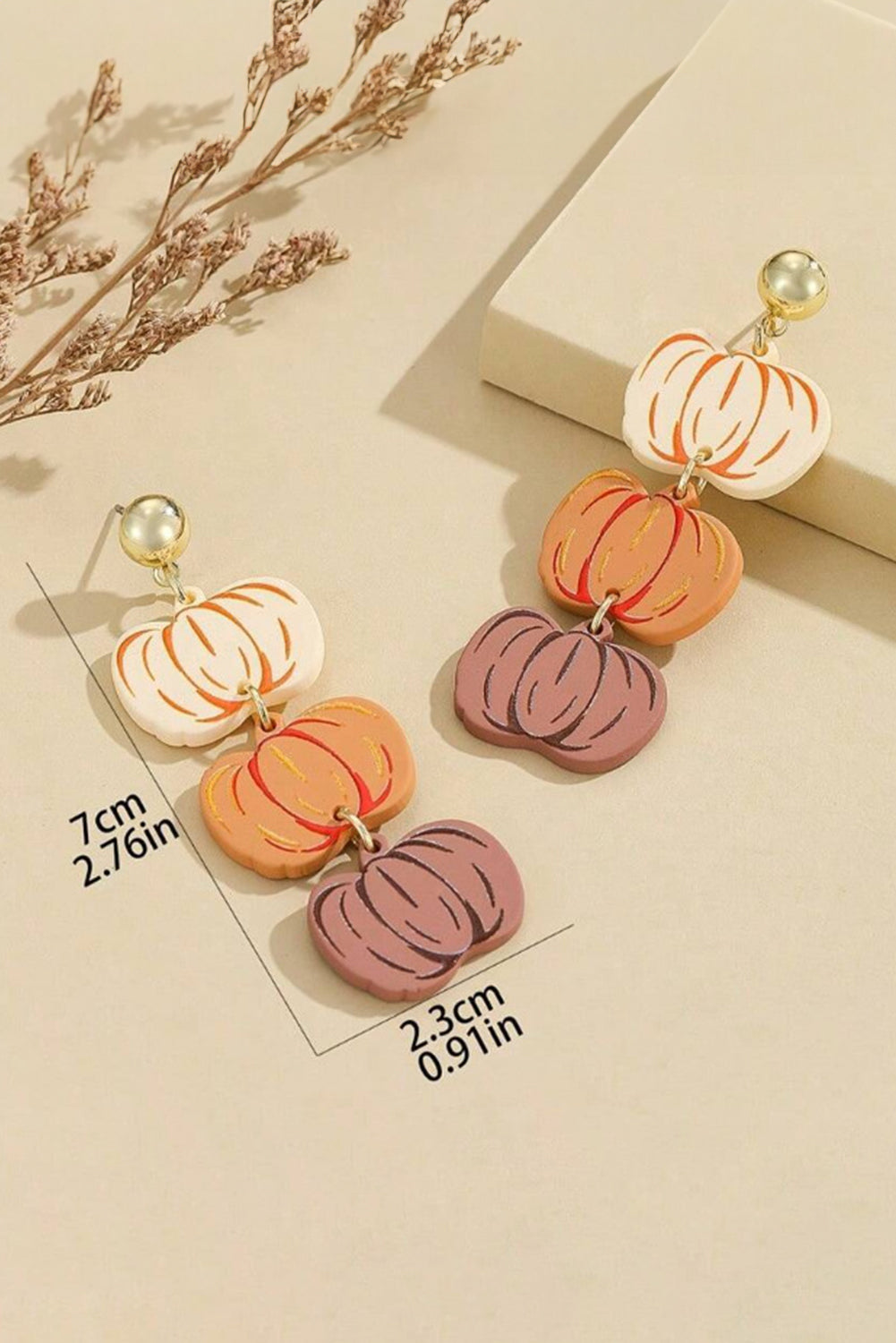 Pumpkin Patch Nebula Dangle Earrings