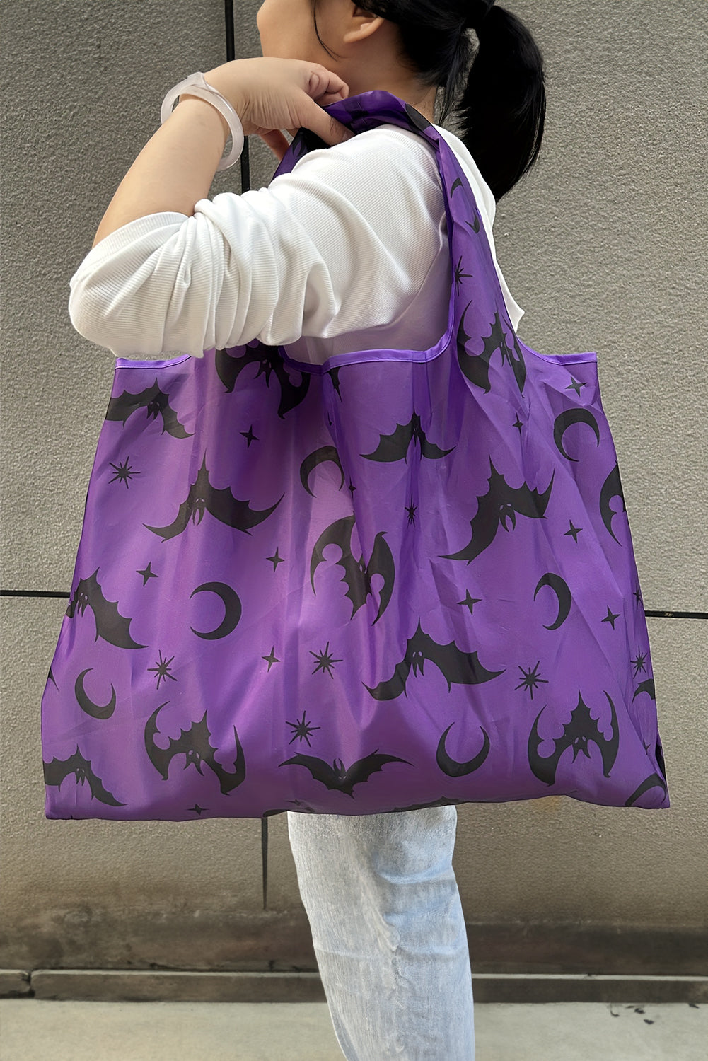 Black Hole Foldable Spooky Season Large Capacity Tote