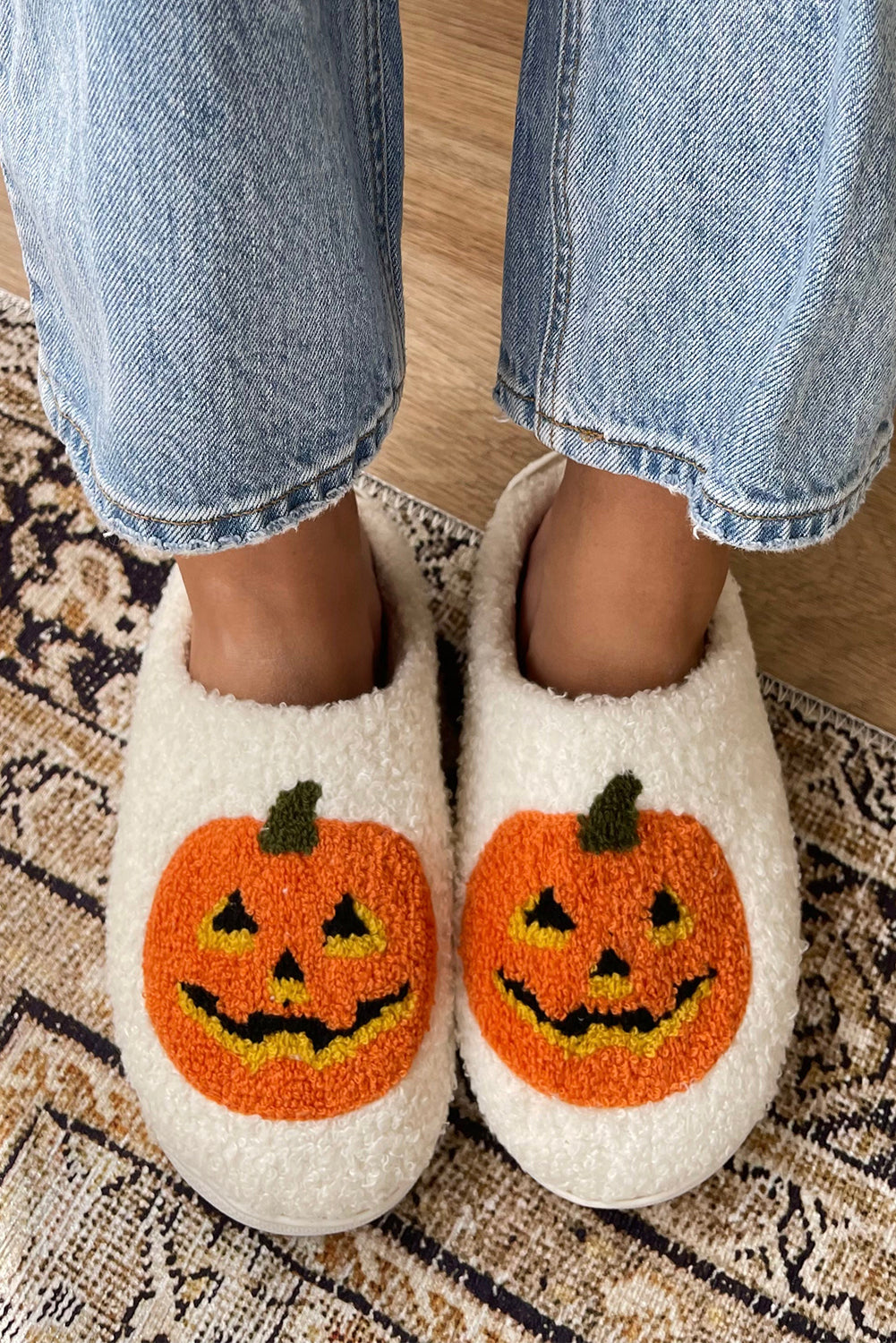 Pumpkin Patch Stardust Plush Slippers