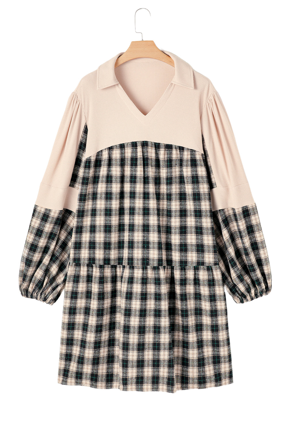 Starstruck Black & Tan Plaid  Plus Size Mini Dress