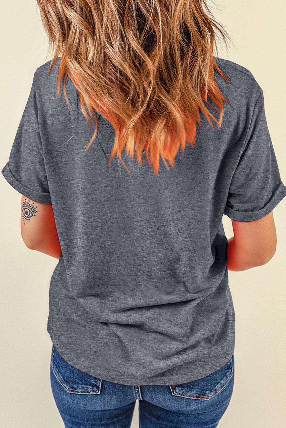 Ghostly Galaxy Gray Casual Tee-Shirt
