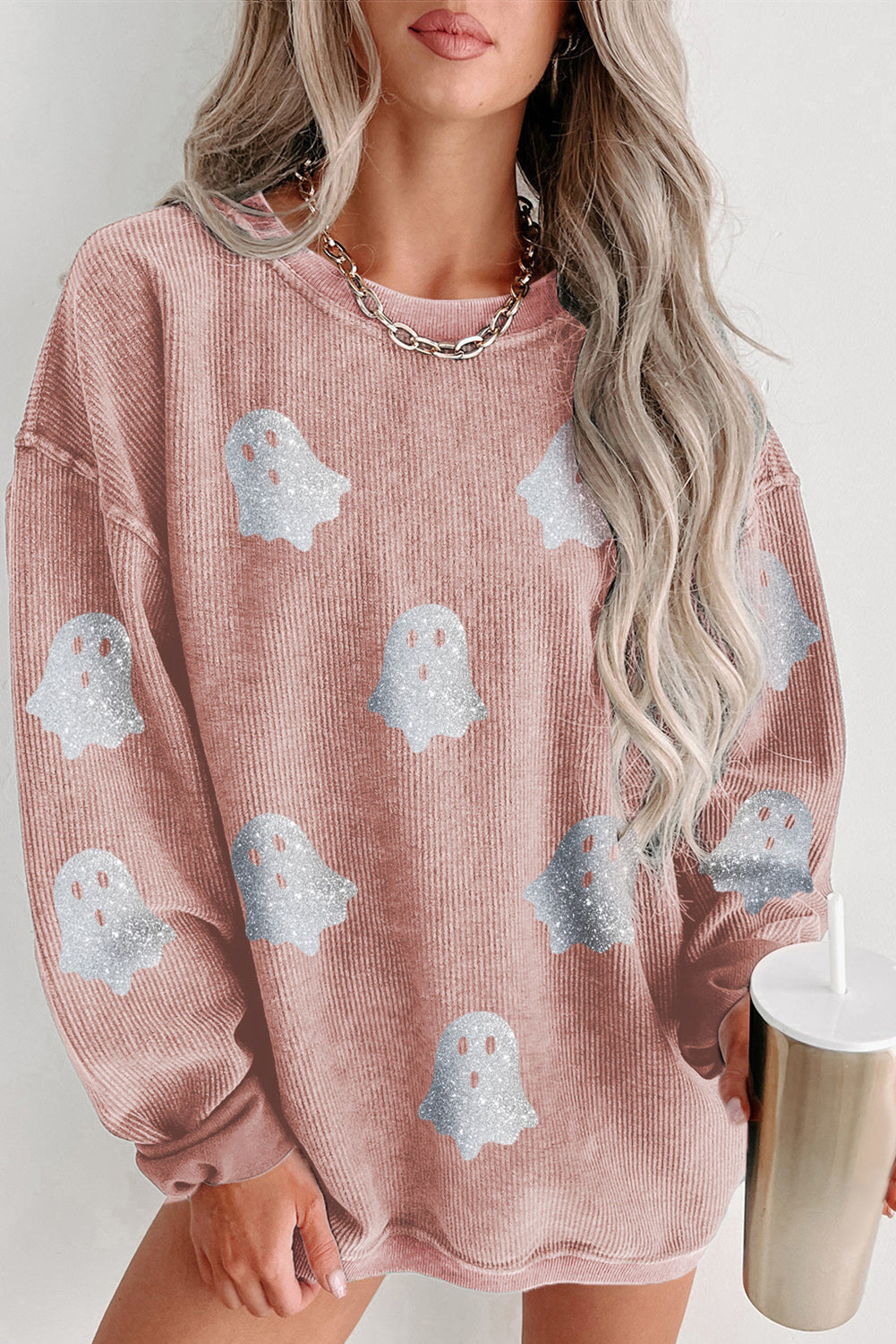 Galaxy Ghoul  Crew Neck Loose Sweatshirt