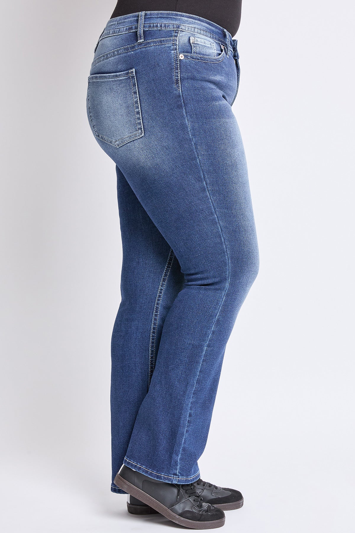 YMI Jeans Women's Plus Mid Rise Premium Stitch Bootcut Jeans