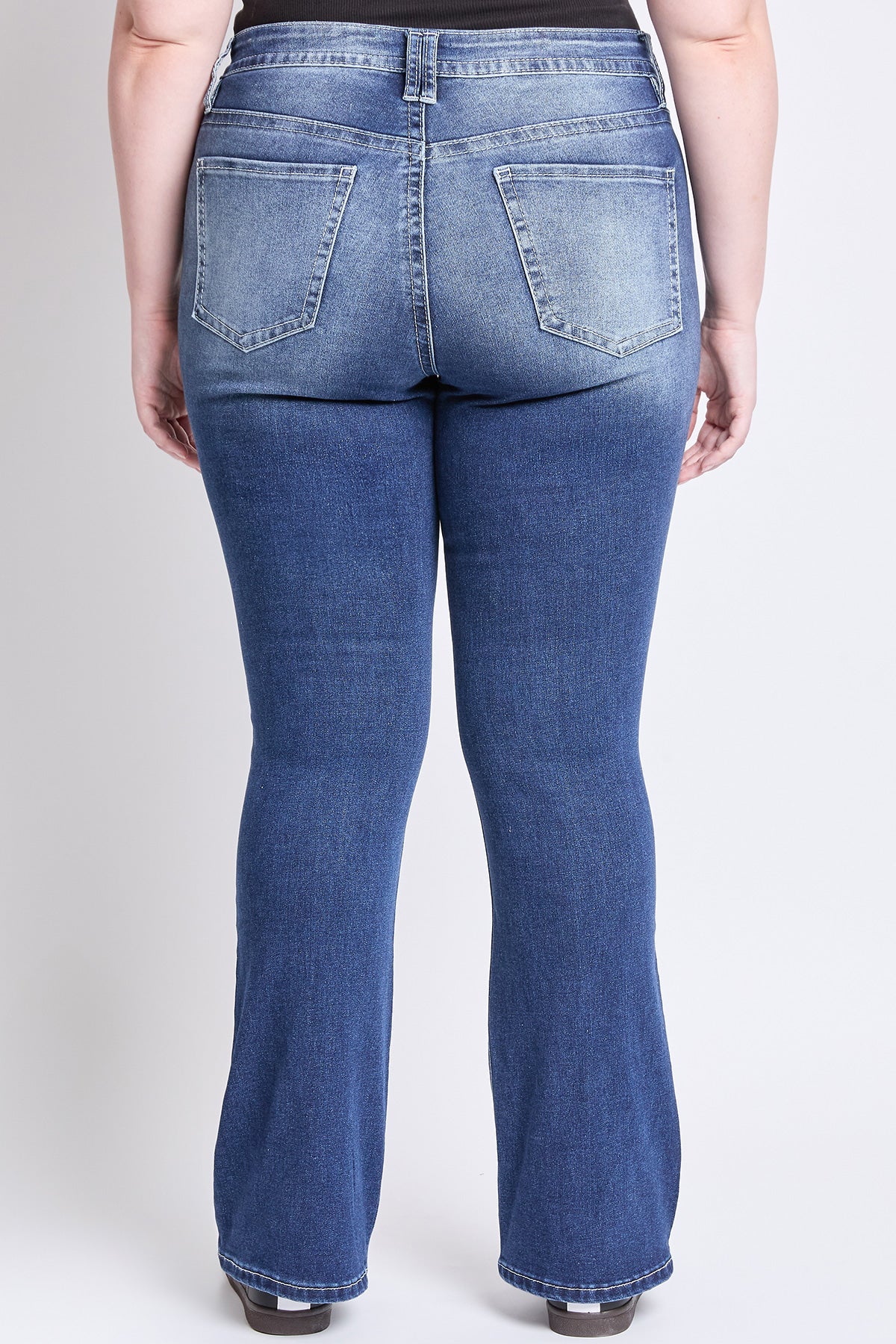 YMI Jeans Women's Plus Mid Rise Premium Stitch Bootcut Jeans