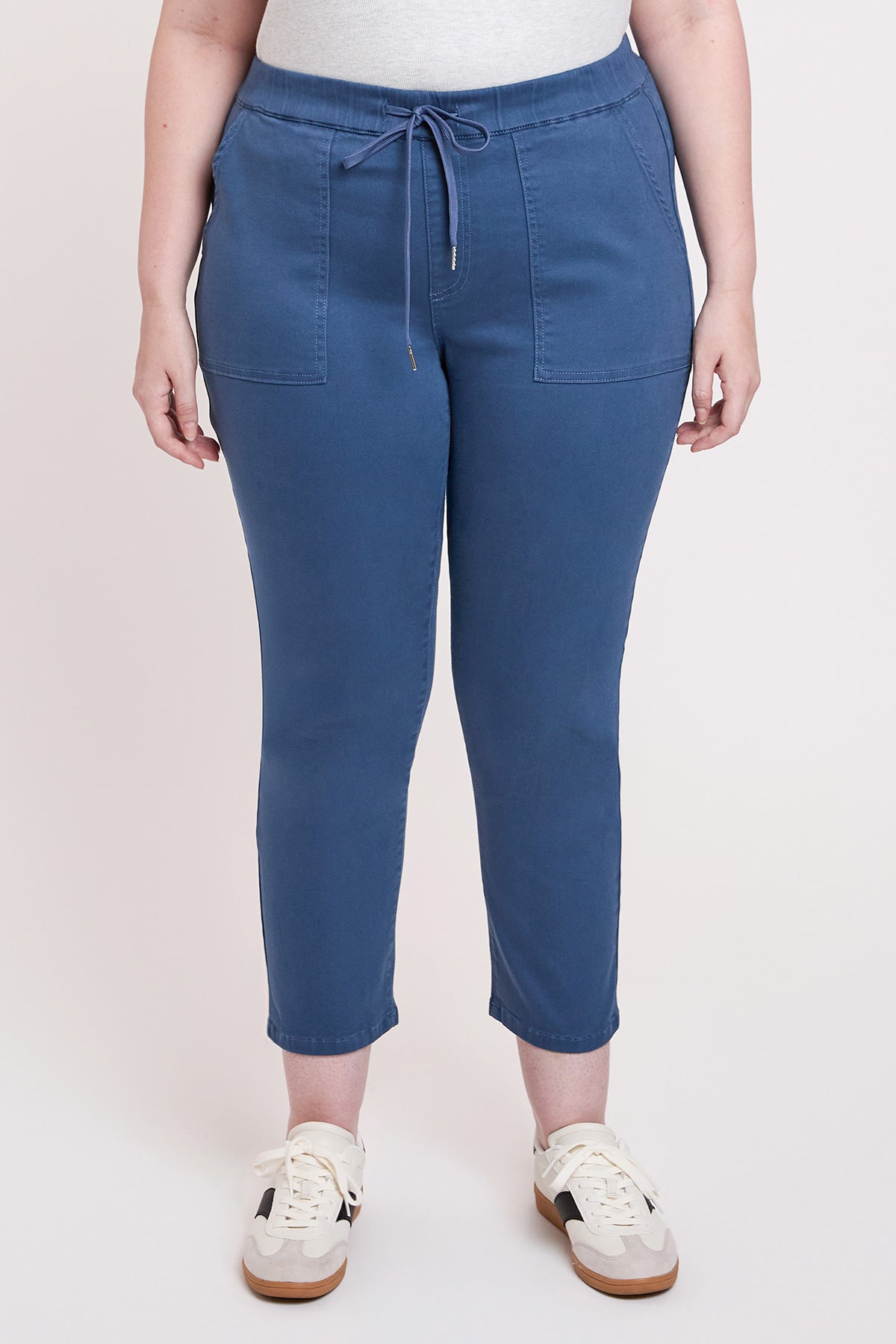 YMI Jeans Women's Plus High Rise Pull On Straight Leg Jogger
