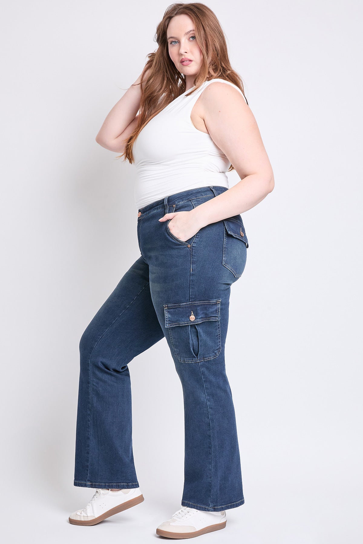YMI Jeans  Women's Plus Low Rise Straight Leg Skater Jeans