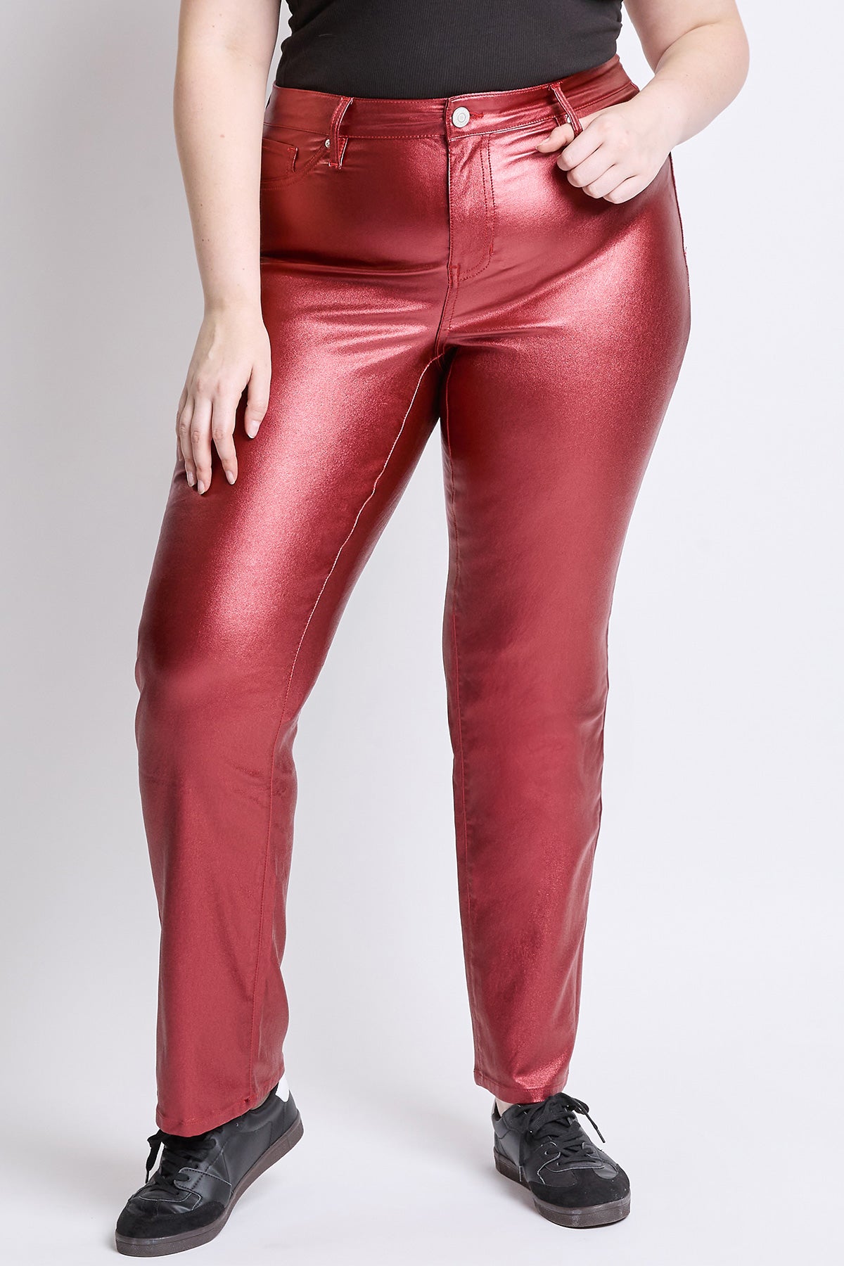 YMI Jeans  Plus Hyperstretch Straight Leg Metallic Pant