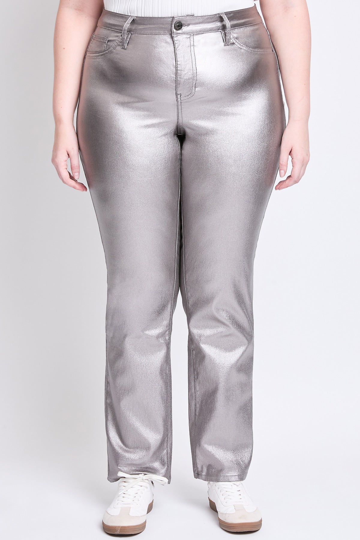 YMI Jeans  Plus Hyperstretch Straight Leg Metallic Pant