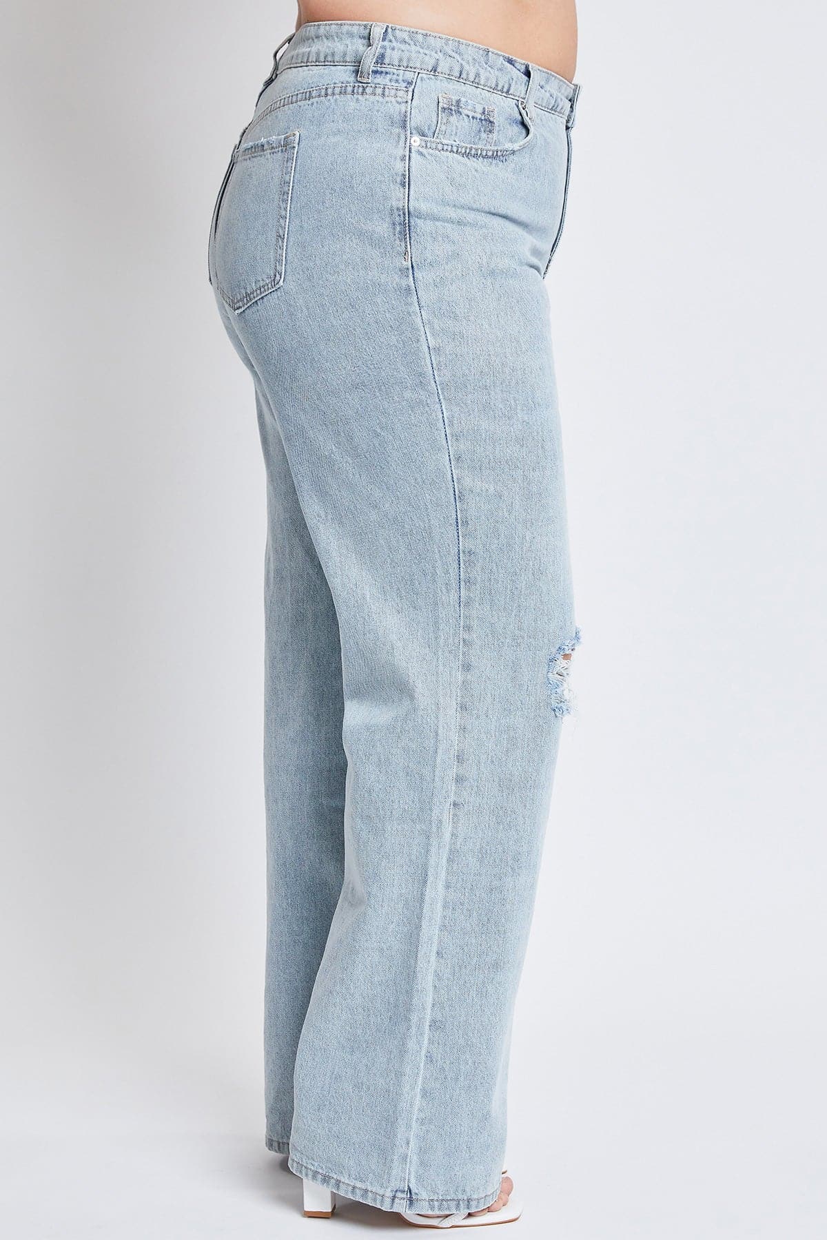 YMI Jeans Women's Plus High Rise Relaxed Wide Leg Jeans