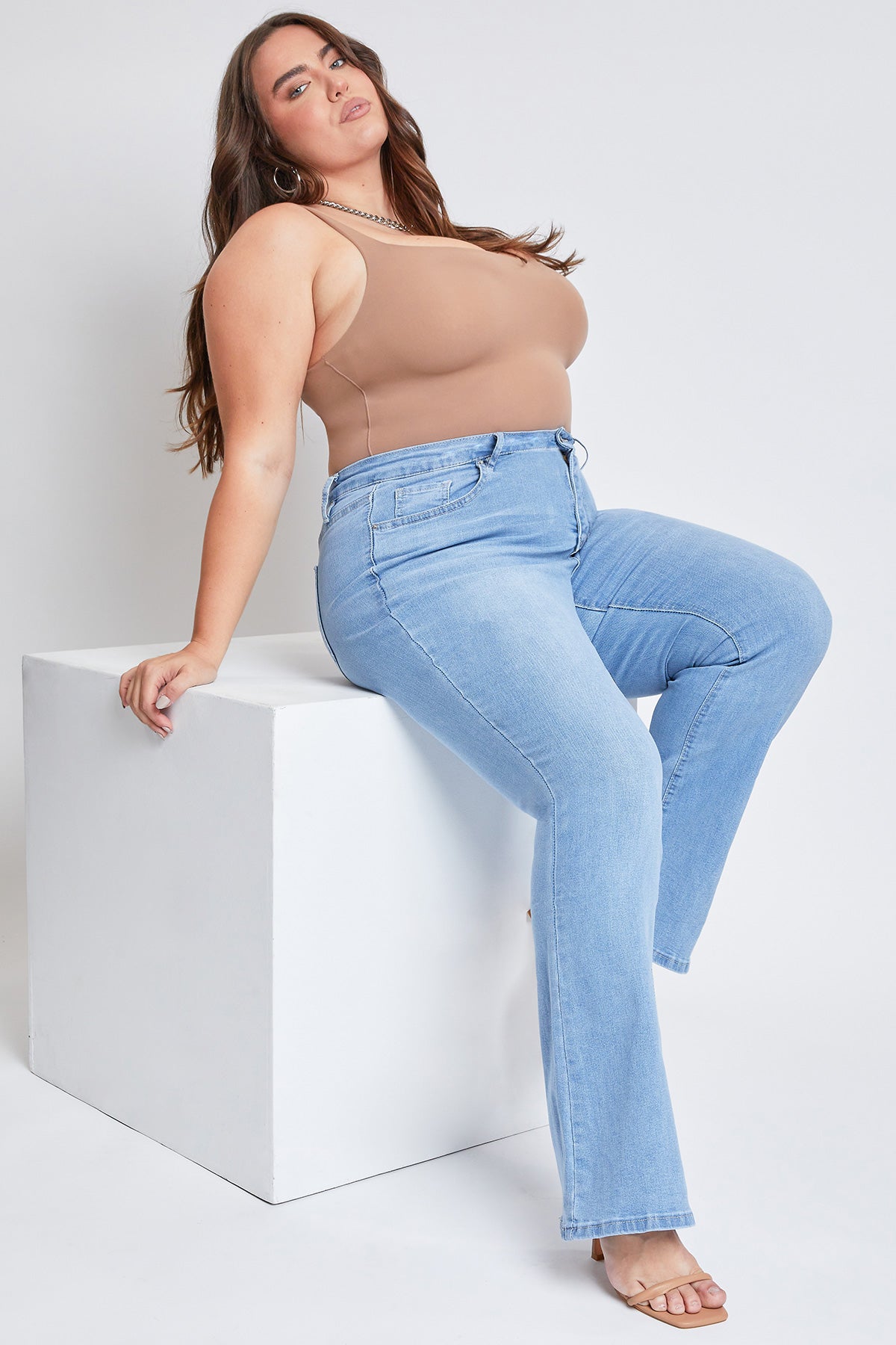 YMI Jeans Women's Plus Size Basic Flare Jeans