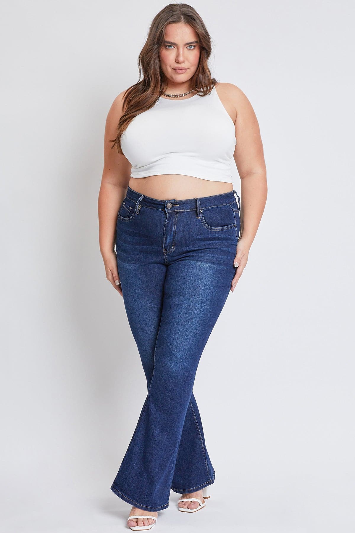 YMI Jeans Women's Plus Size Basic Flare Jeans