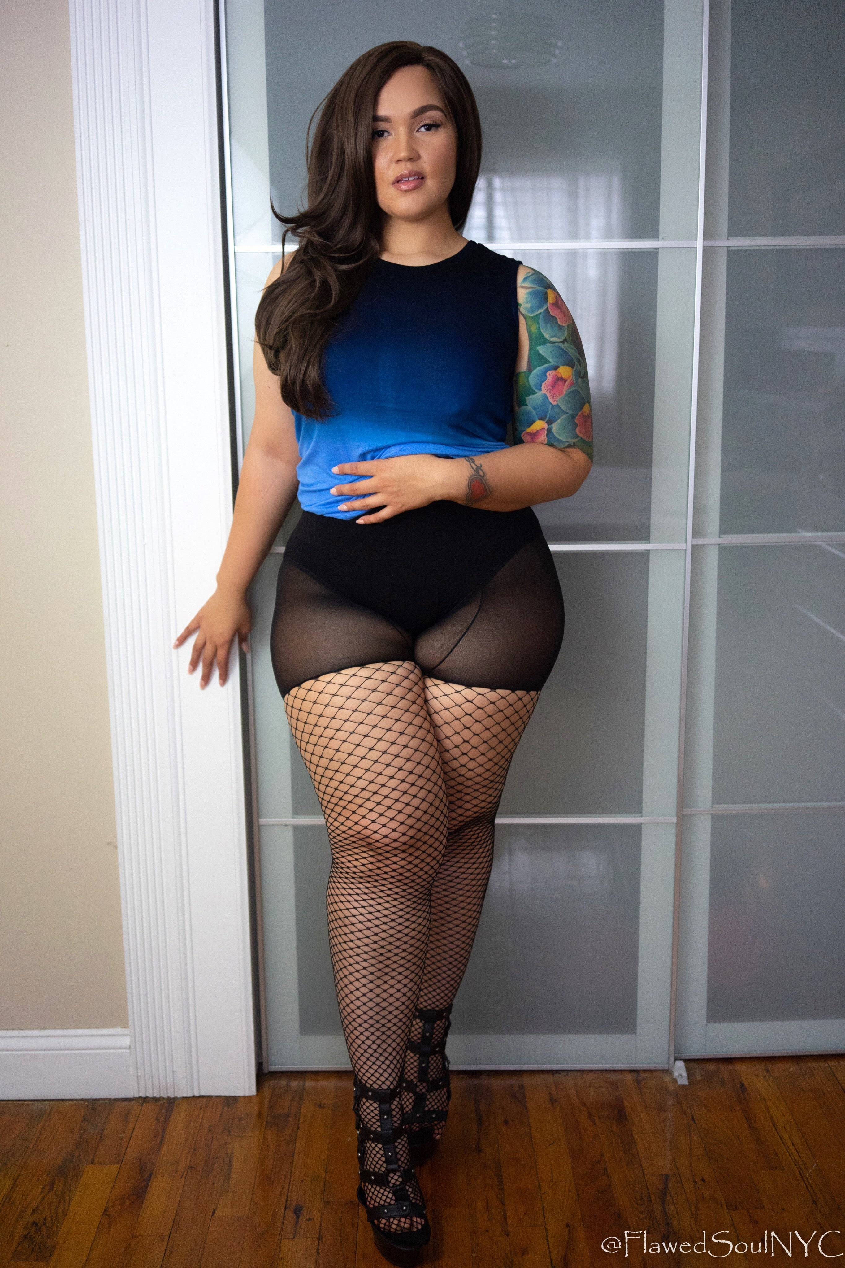 THASSCRUSH Fancy Lady Plus Size Fishnet Tights