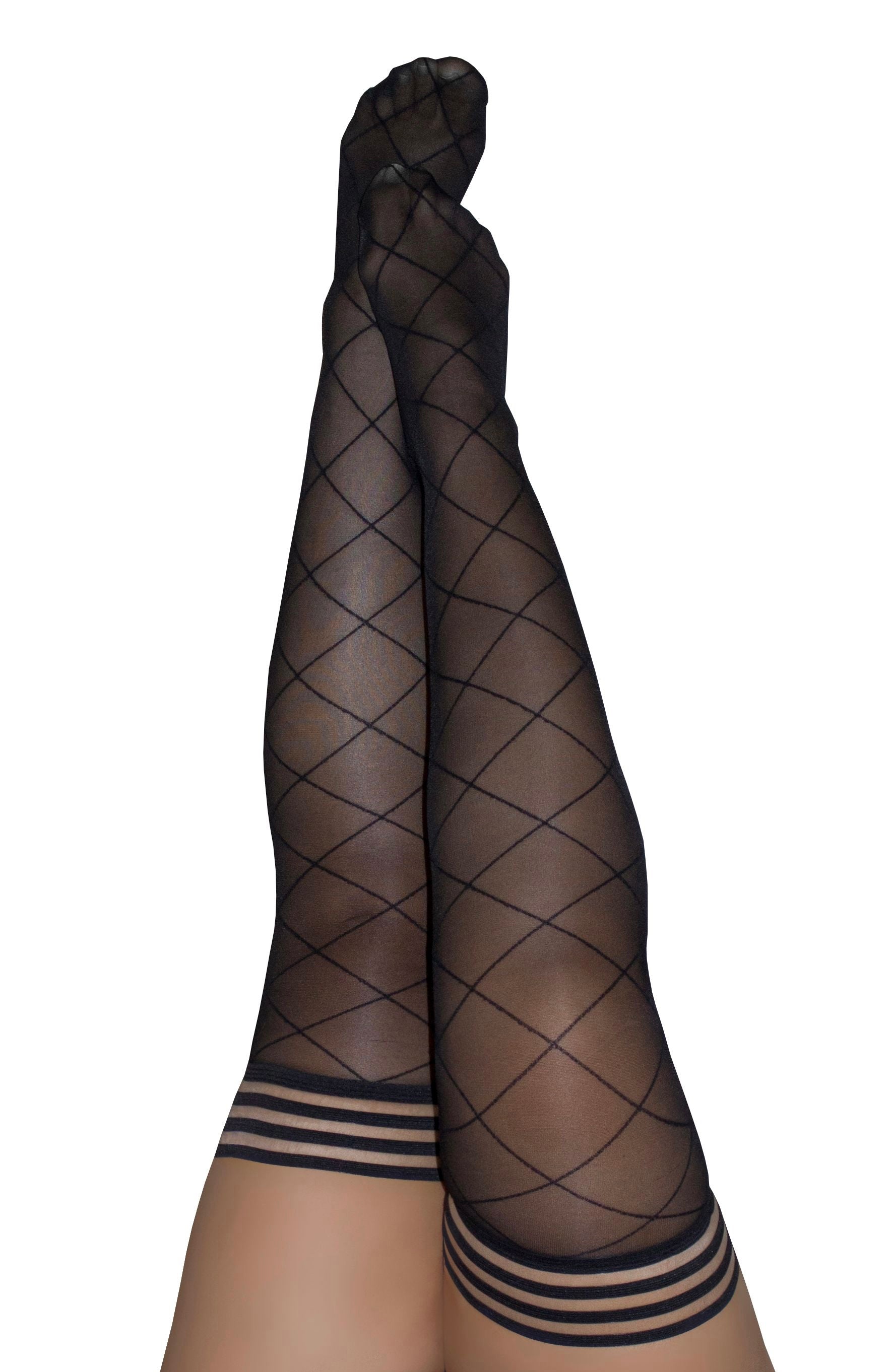 Kix'ies - Anna: Diamonds, Bold, Beautiful, and Always in Style Thigh Highs. Petite to Plus Size