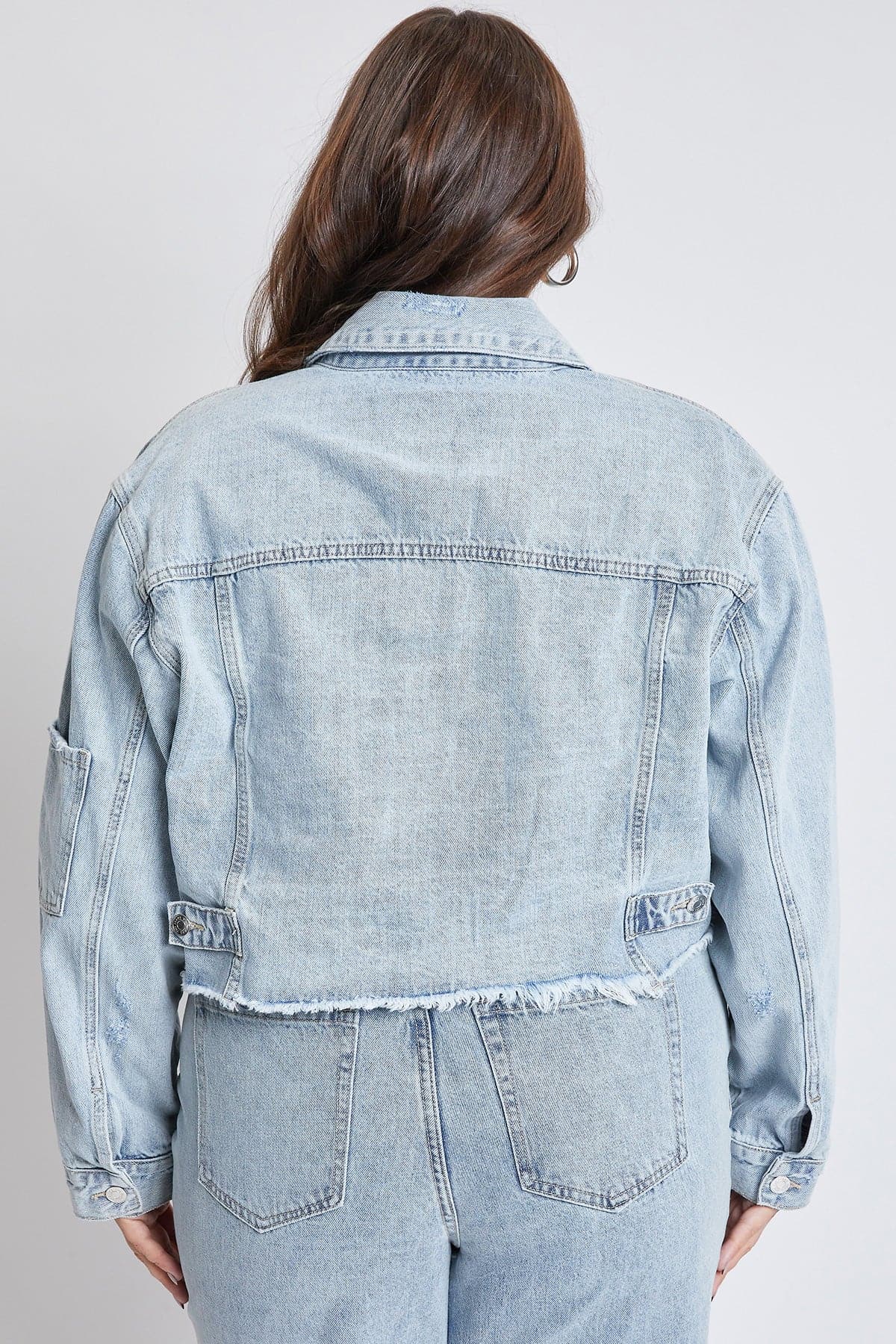 YMI Jeans Women's Plus Cropped Denim Jacket