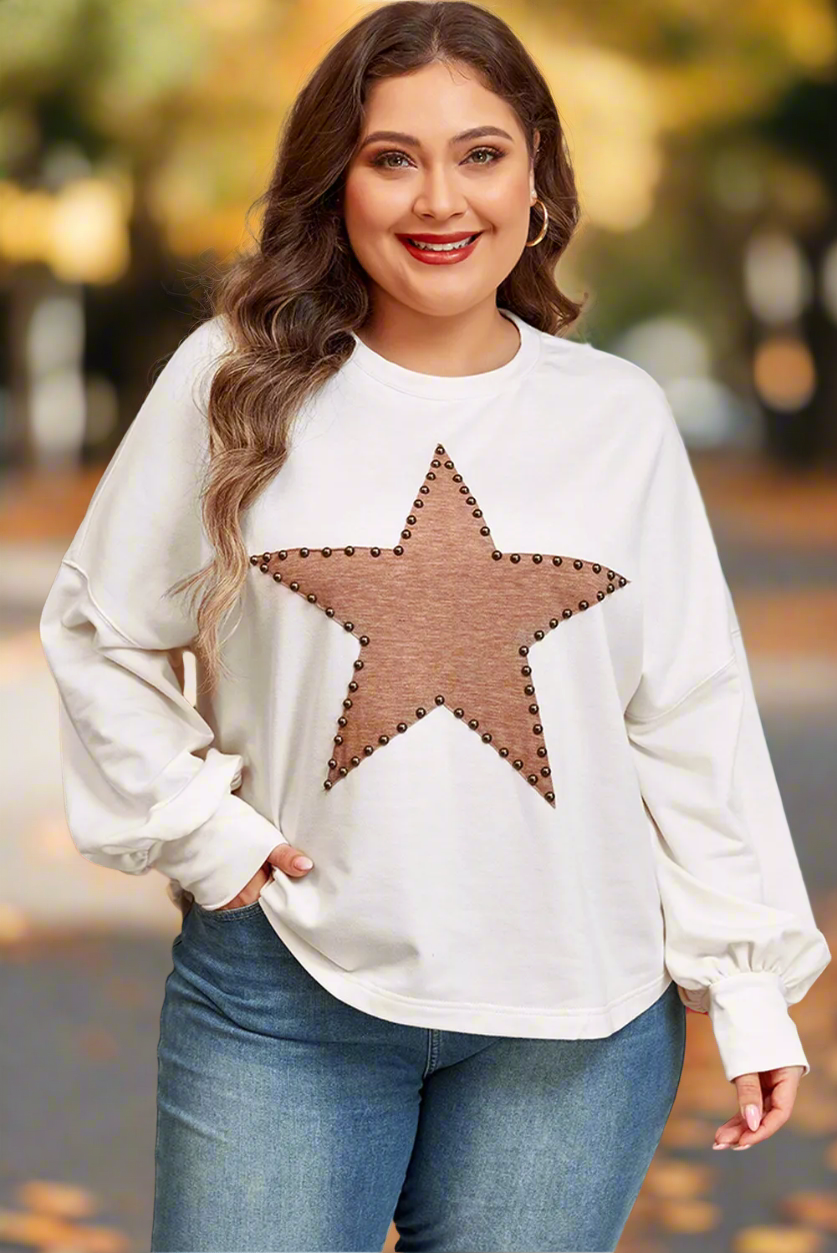 Supernova Star White Pullover