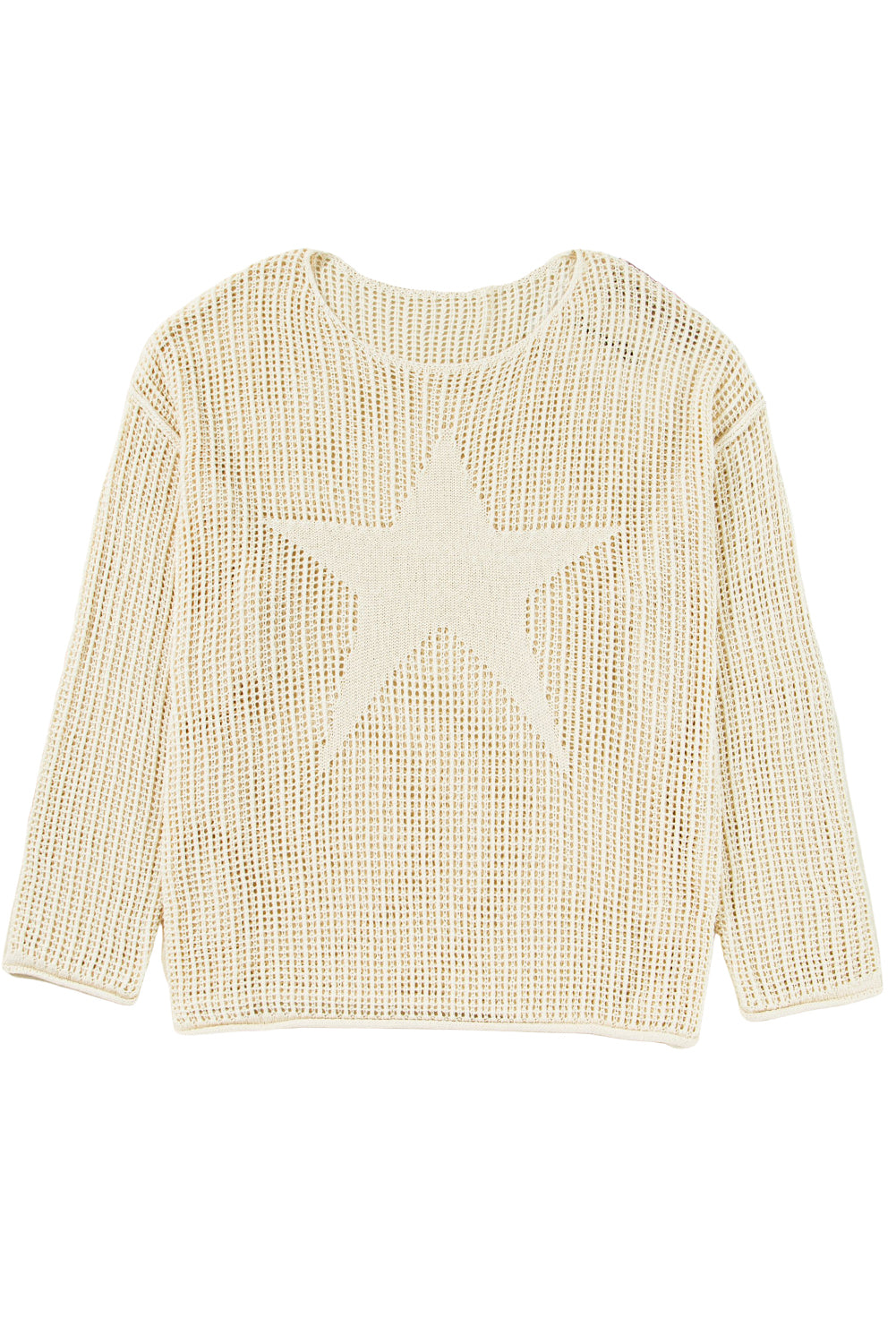 Nebula Nights Loose Knit Star Pattern Plus Size Sweater