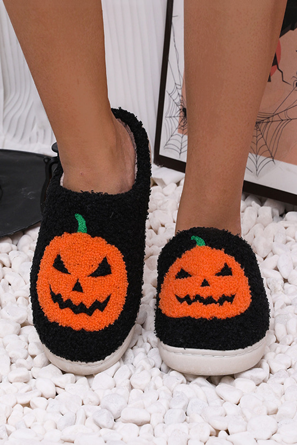 Pumpkin Patch Stardust Plush Slippers