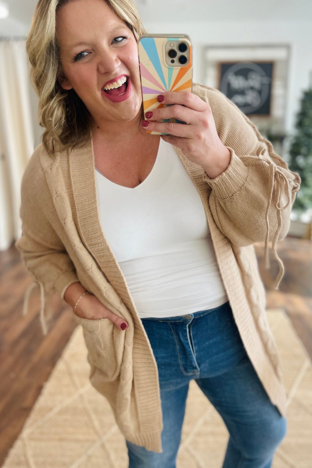 Starlight Stitches Cable Knit Cardigan