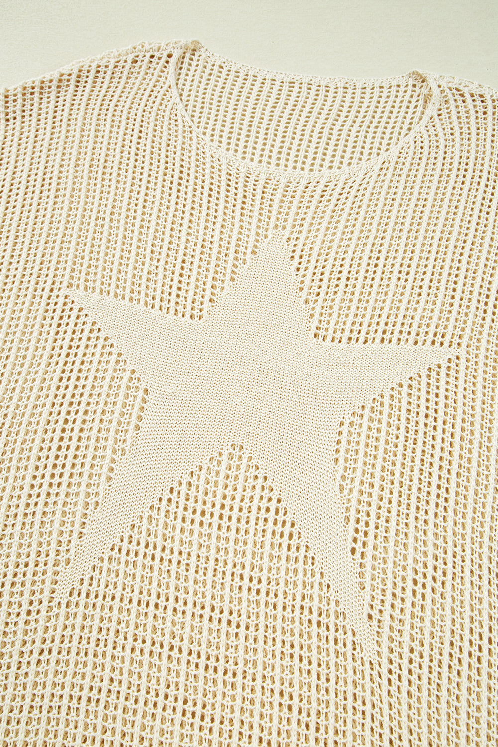 Nebula Nights Loose Knit Star Pattern Plus Size Sweater