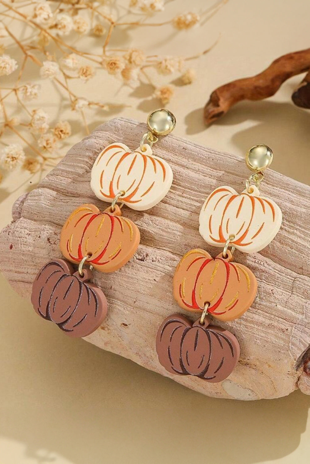 Pumpkin Patch Nebula Dangle Earrings