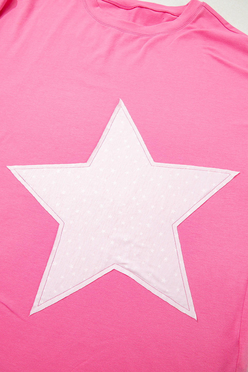 Stellar Charm Star Raw Edge Frayed Star  Plus Size Top