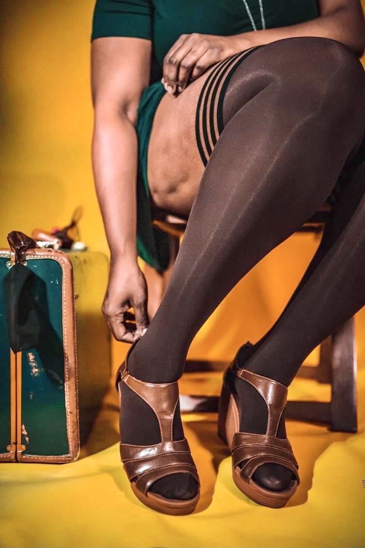 Kix'ies - Autumn: Chocolate Opaque Thigh-Highs. Petite to Plus Size