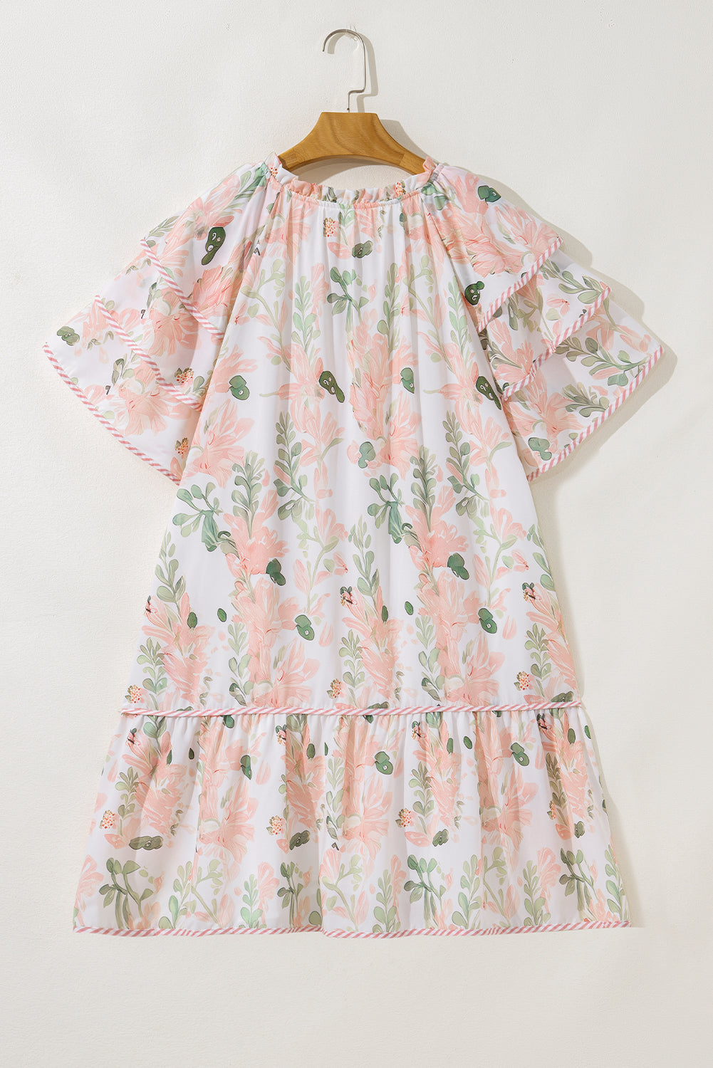 Floral Galaxy Pink Plus Size Mini Dress