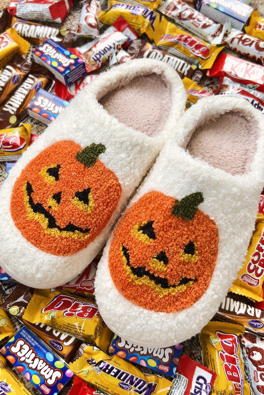 Pumpkin Patch Stardust Plush Slippers
