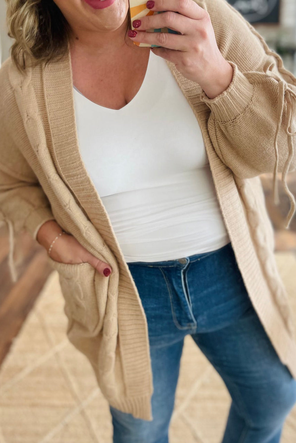Starlight Stitches Cable Knit Cardigan