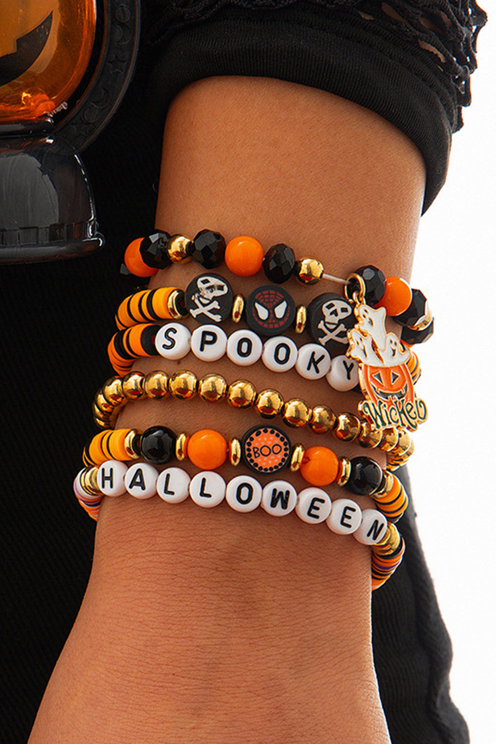 HALLOWEEN SPOOKY Beaded Bracelet Set