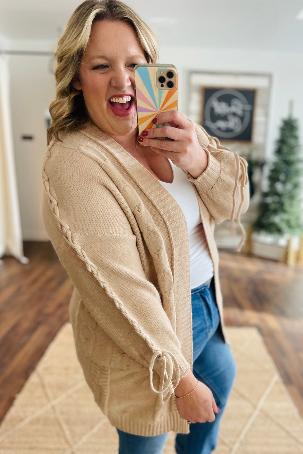 Starlight Stitches Cable Knit Cardigan