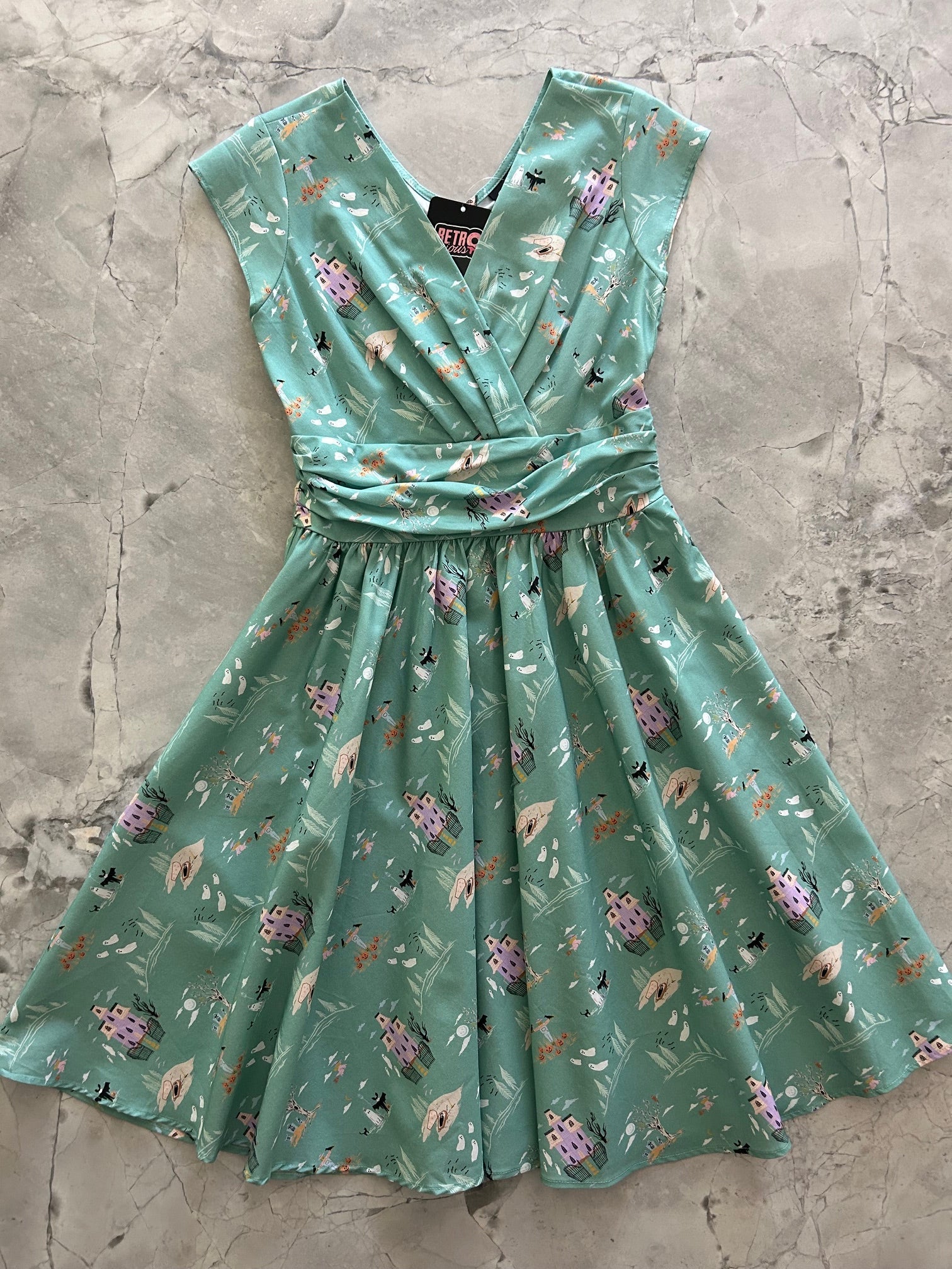 Retrolicious "Spooky Fun" Greta Vintage Inspired  Dress