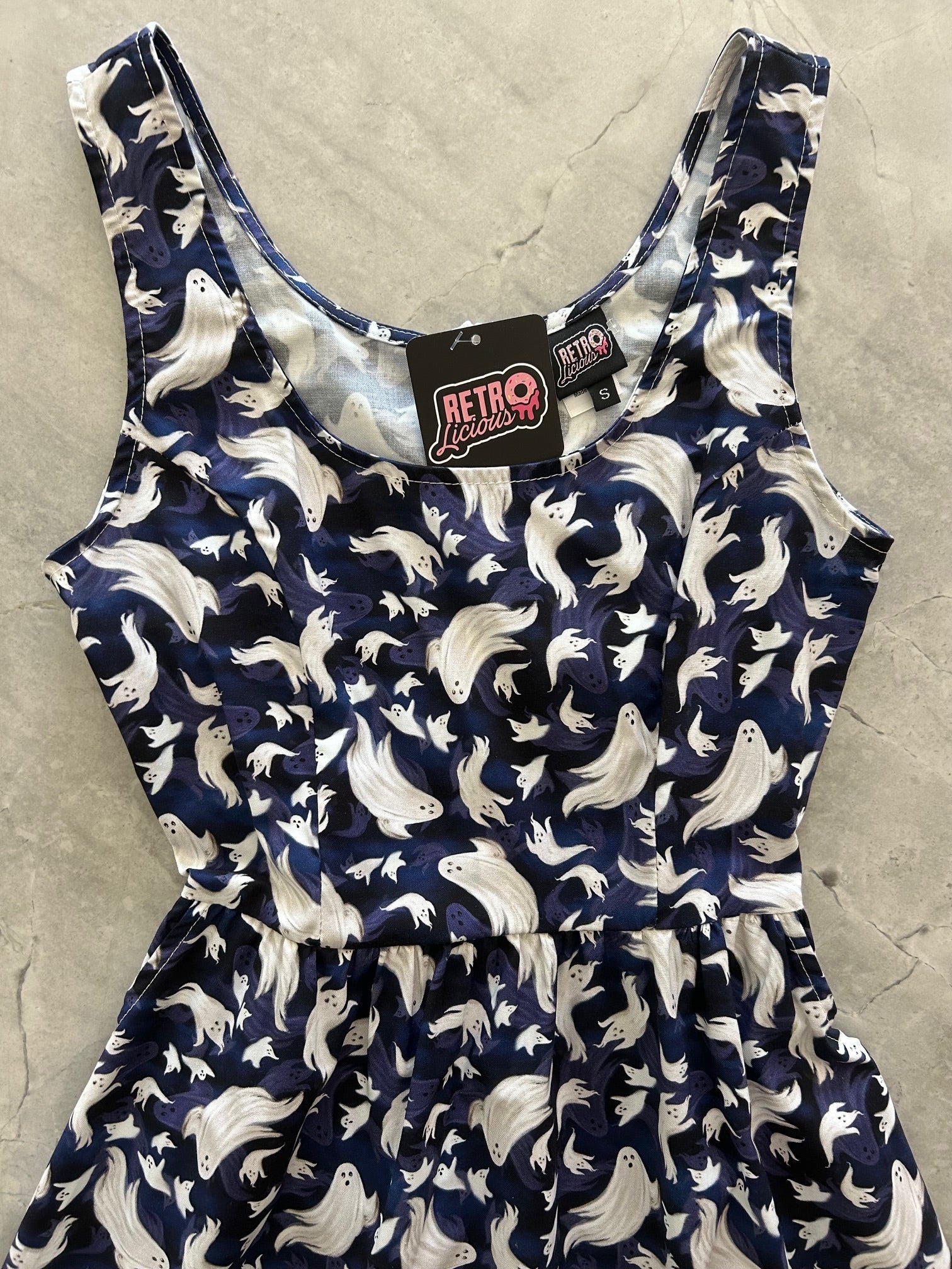 RETROLICIOUS: Flying Ghosts  Fit & Flare Mini Dress