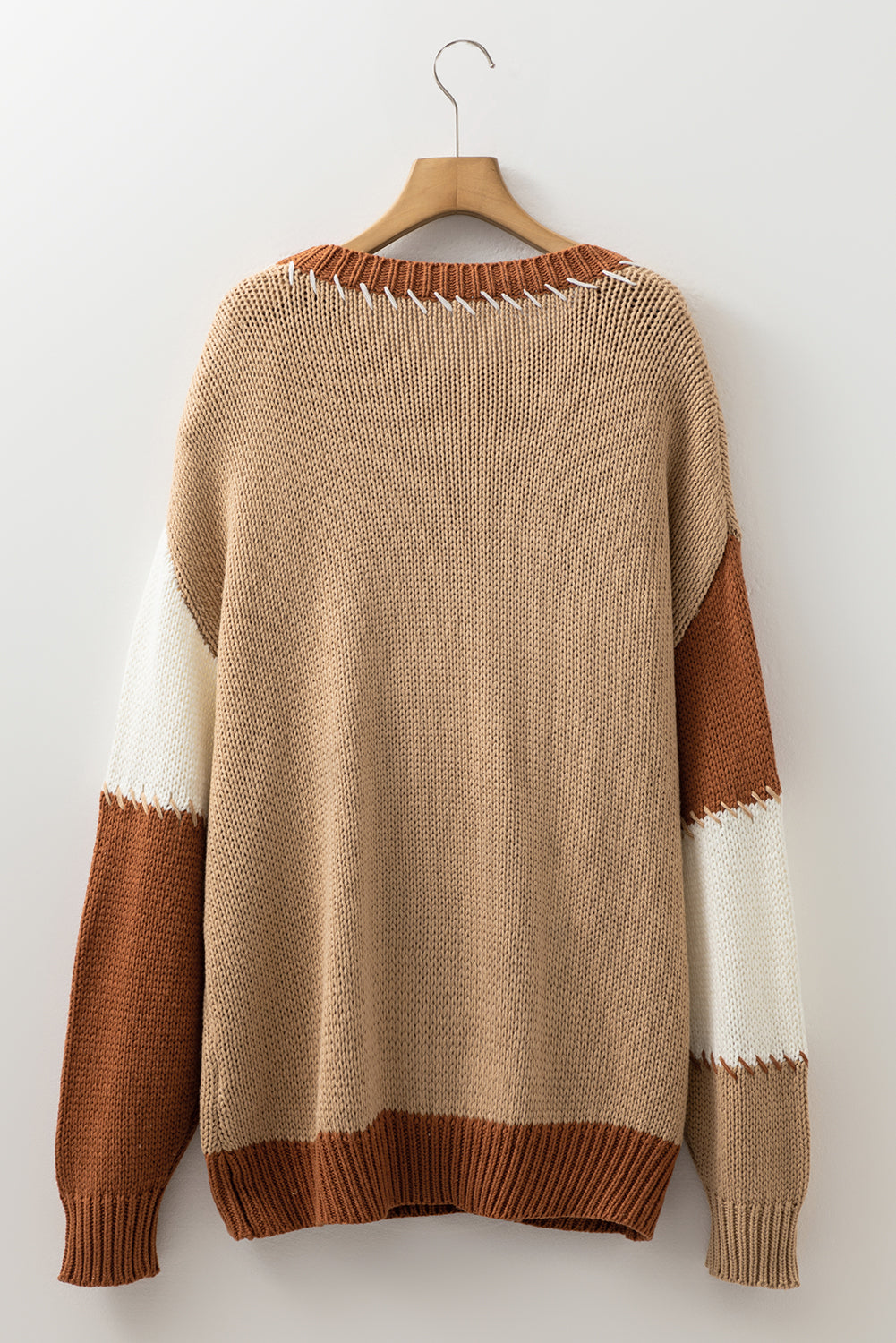 Jupiter Haze Colorblock Plus Size Knit Sweater