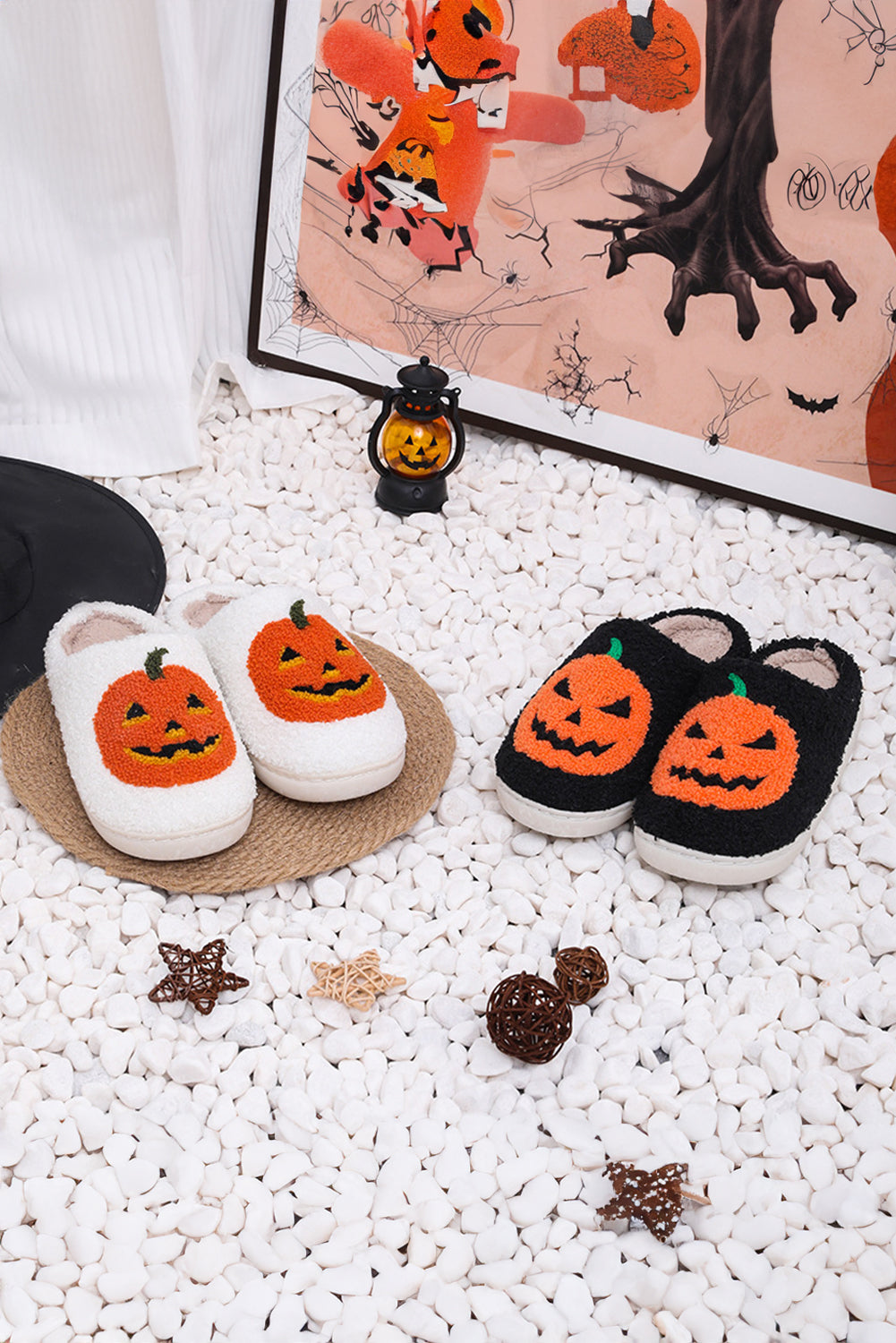 Pumpkin Patch Stardust Plush Slippers