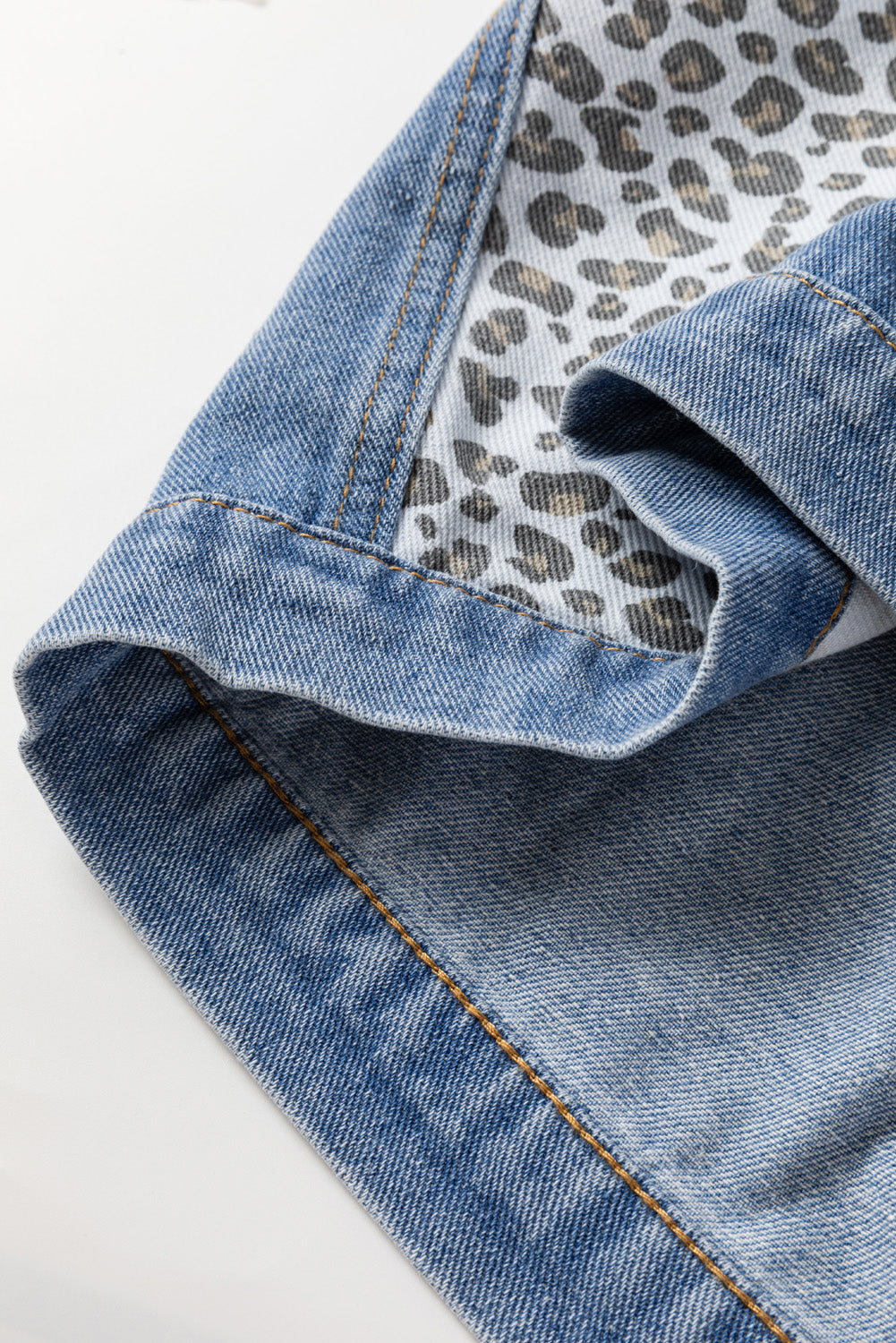 Galactic Wild Leopard Patchwork Plus Size Denim Jacket