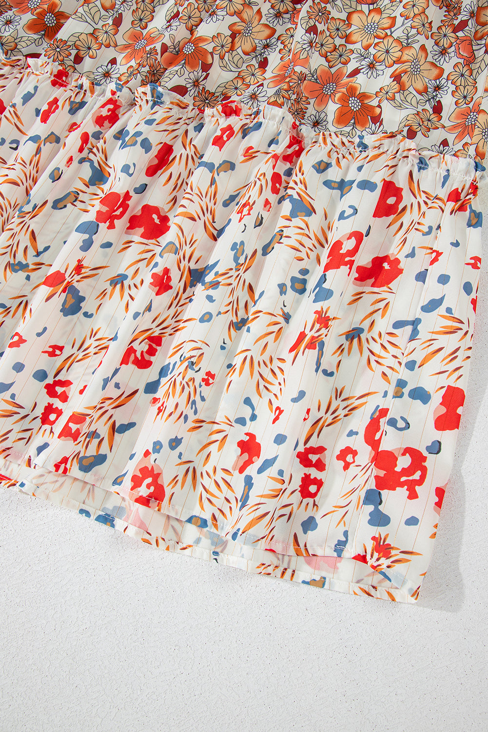 Harvest Moon Midi  Frill Tiered High Waist Floral Dress