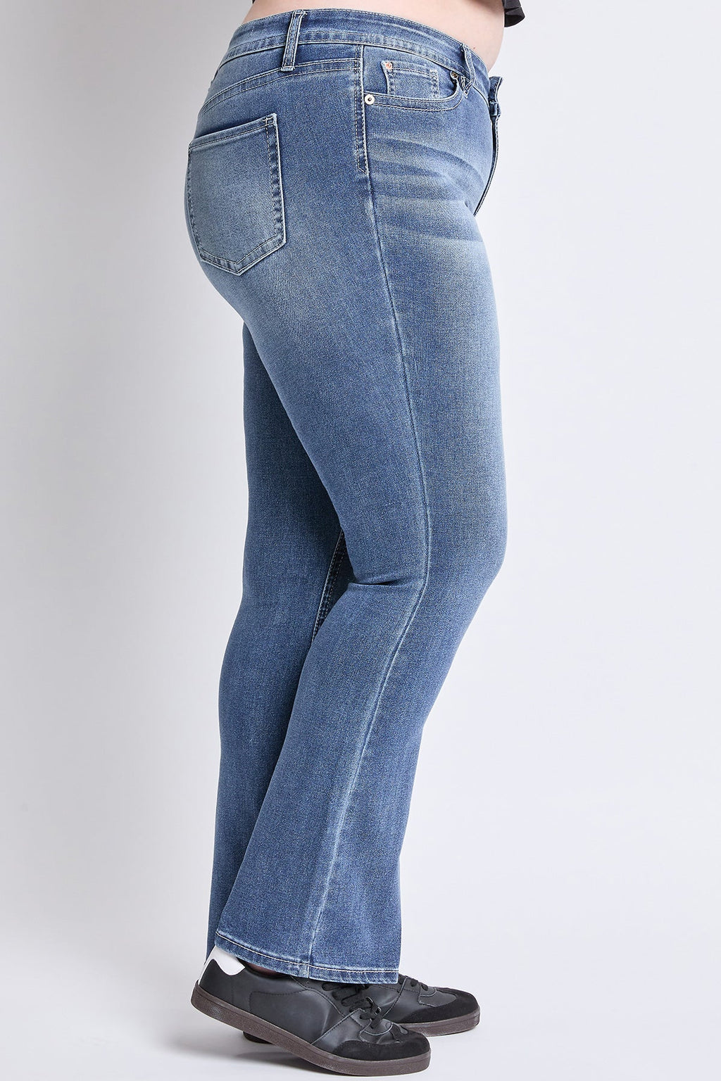 YMI Jeans Women's Plus Mid Rise Premium Stitch Bootcut Jeans