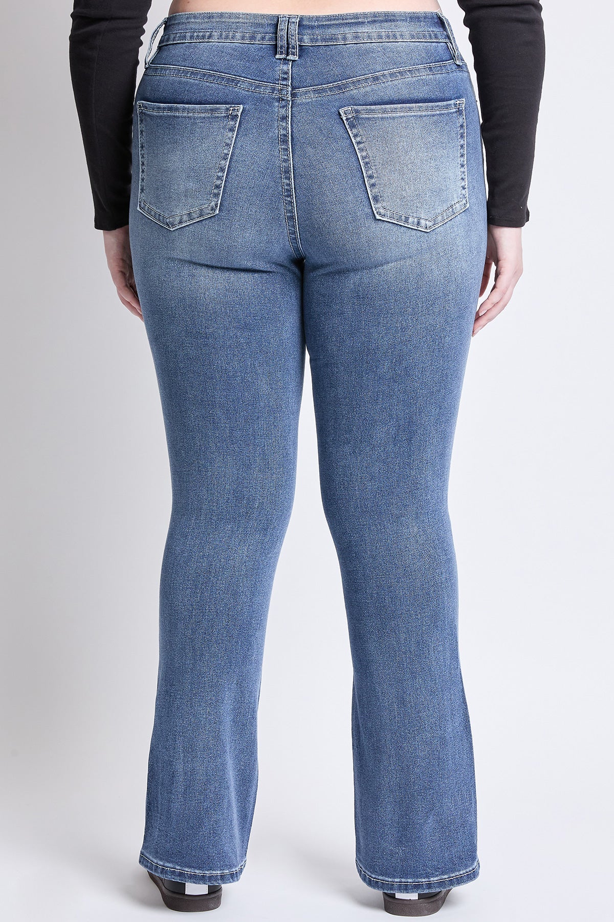 YMI Jeans Women's Plus Mid Rise Premium Stitch Bootcut Jeans