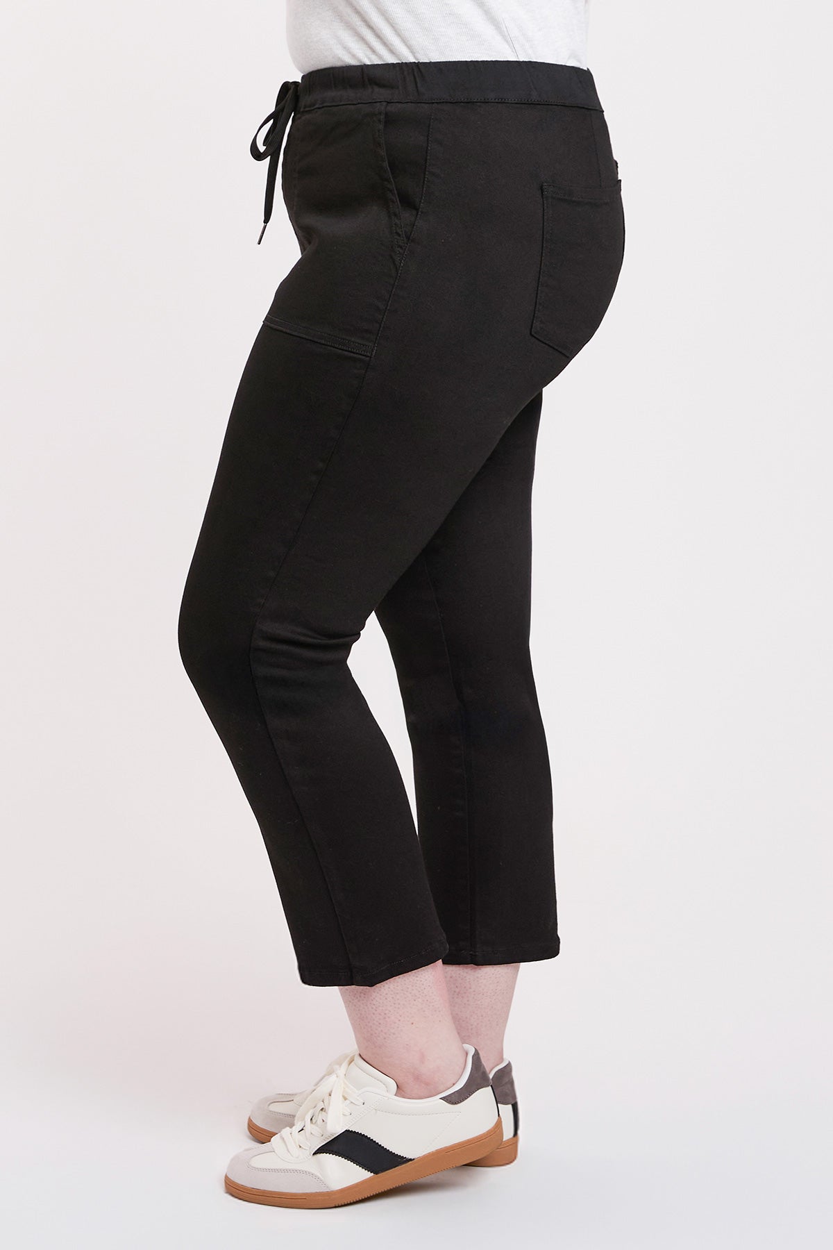 YMI Jeans Women's Plus High Rise Pull On Straight Leg Jogger