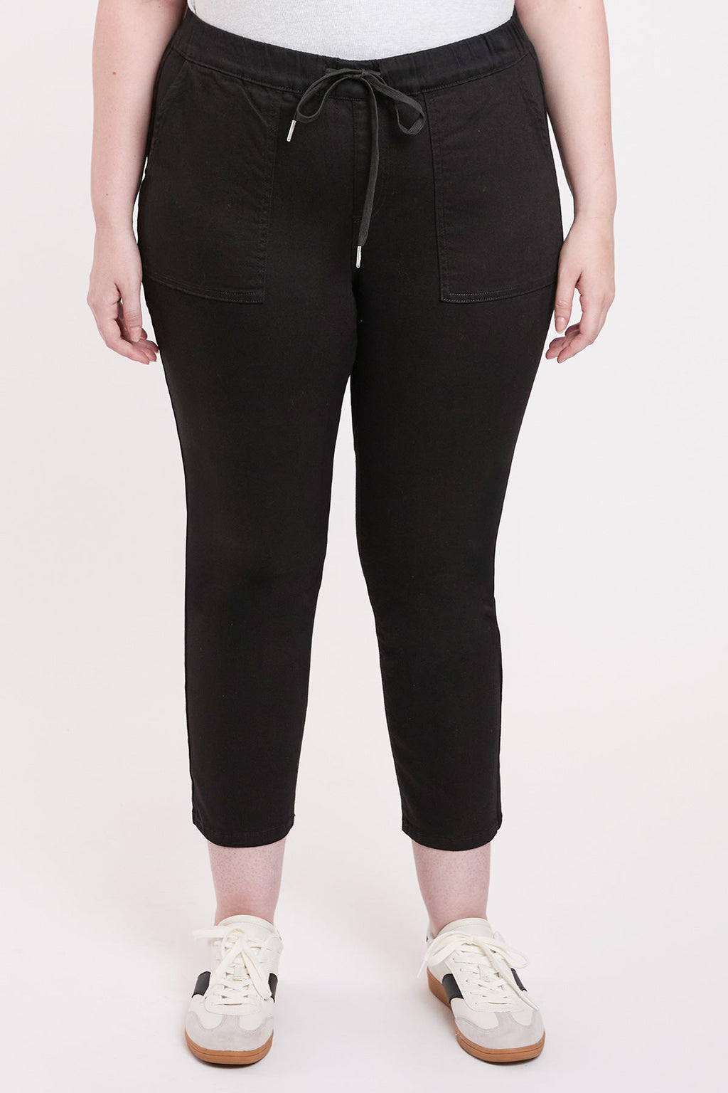 YMI Jeans Women's Plus High Rise Pull On Straight Leg Jogger