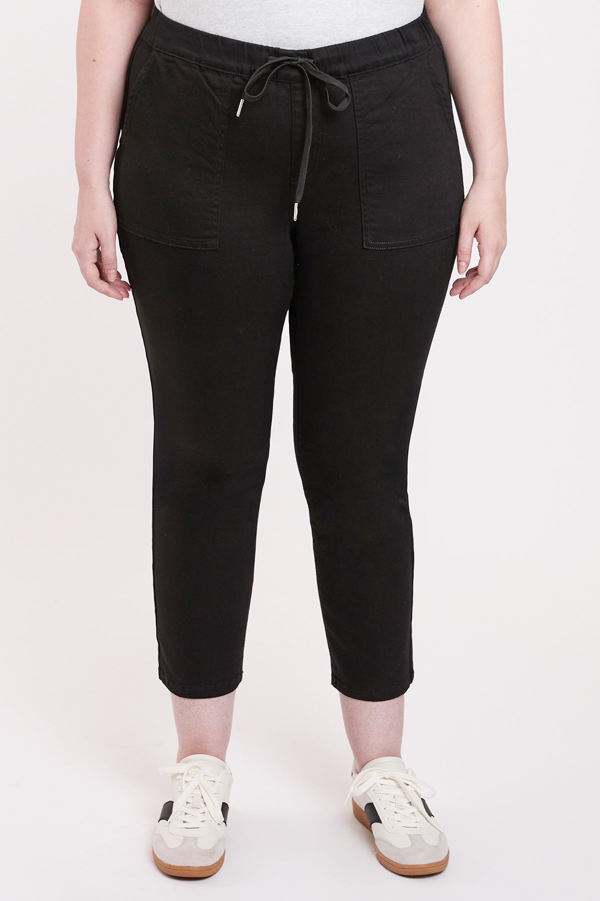 YMI Jeans Women's Plus High Rise Pull On Straight Leg Jogger
