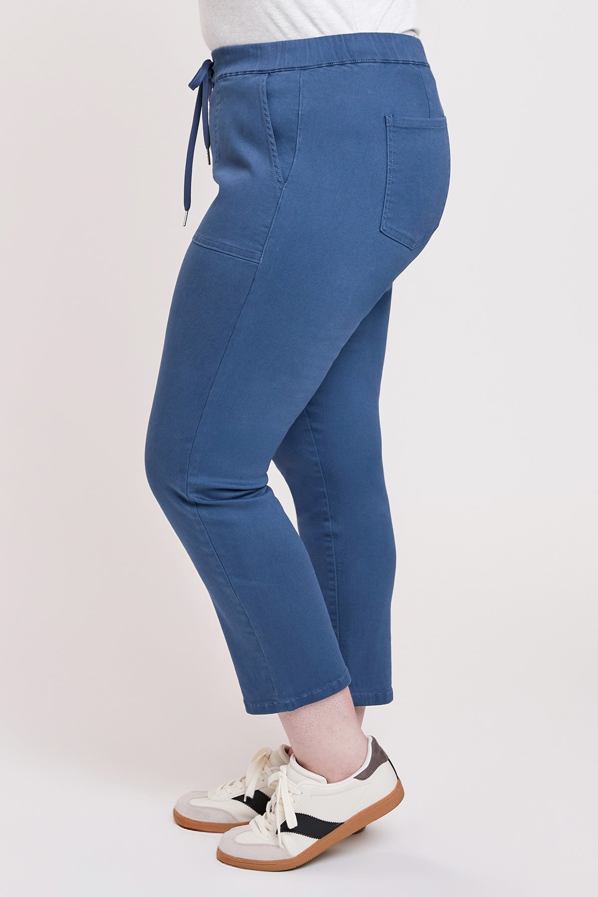 YMI Jeans Women's Plus High Rise Pull On Straight Leg Jogger