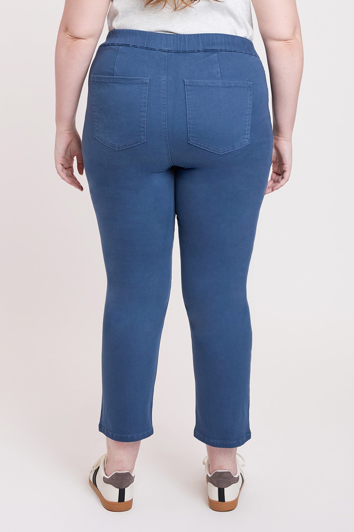 YMI Jeans Women's Plus High Rise Pull On Straight Leg Jogger